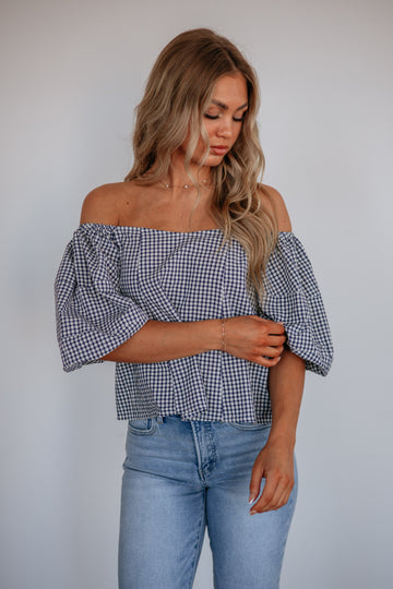 Karine Gingham Top