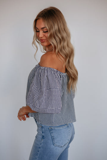 Karine Gingham Top