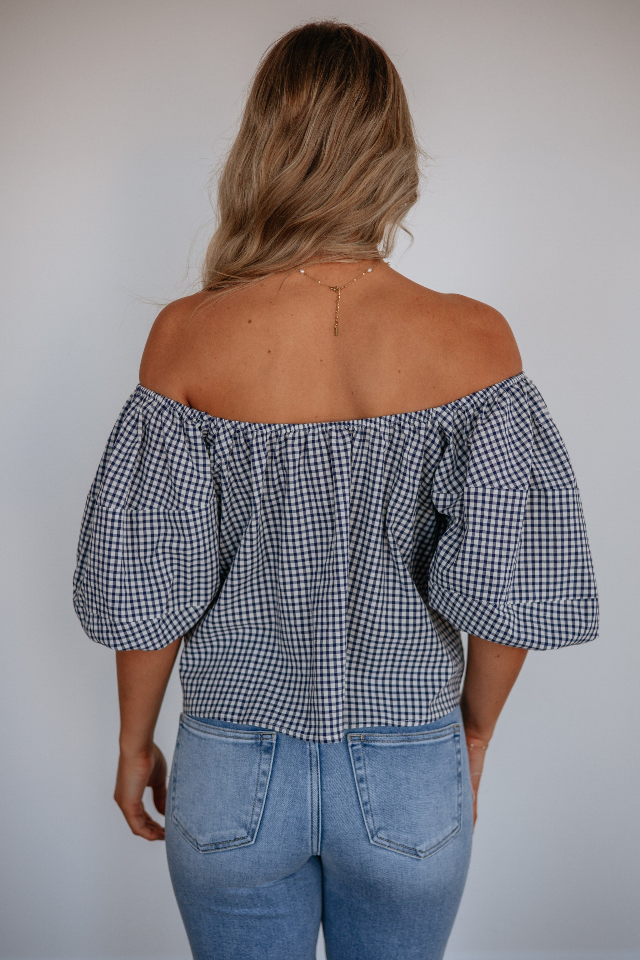 Karine Gingham Top
