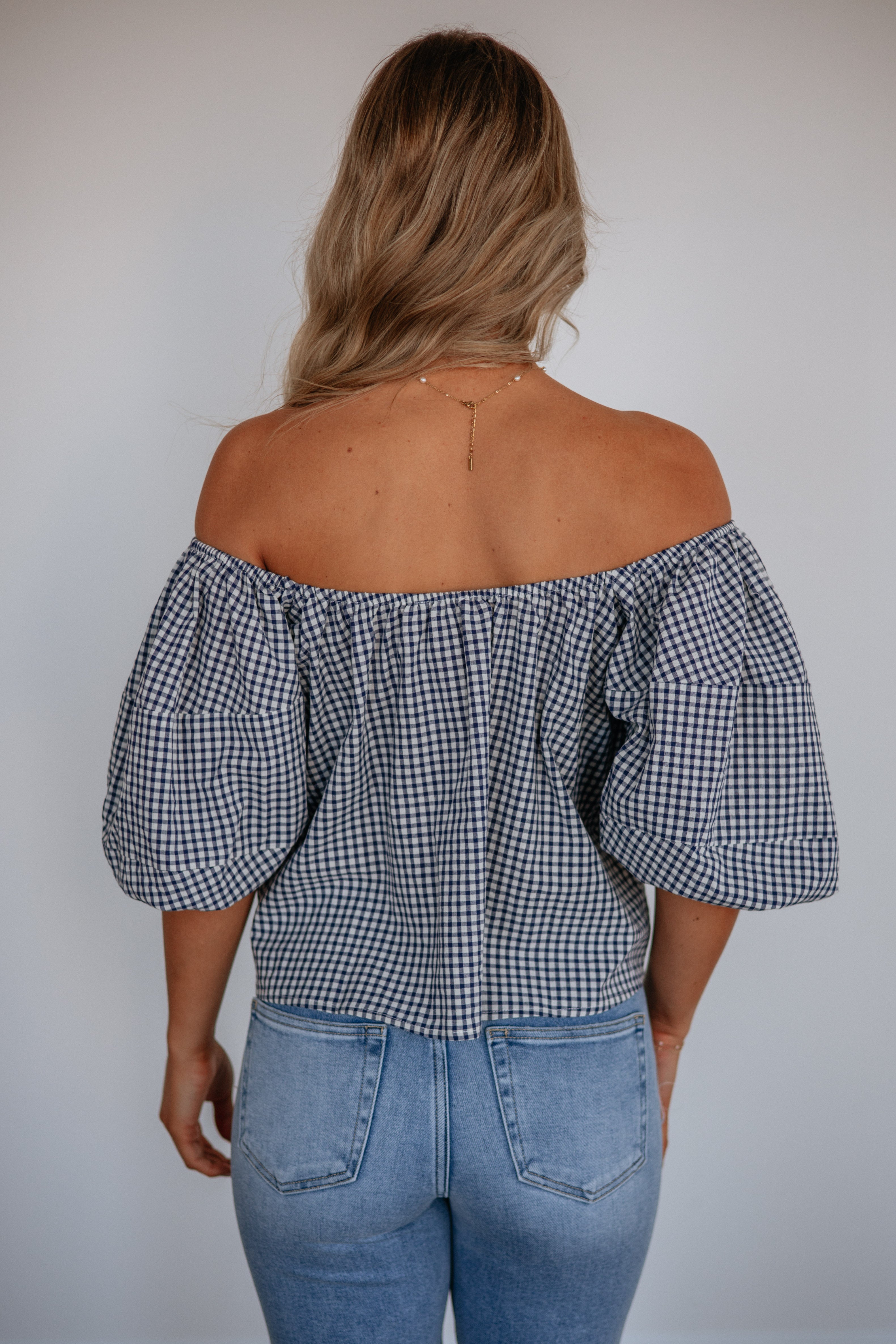 Karine Gingham Top