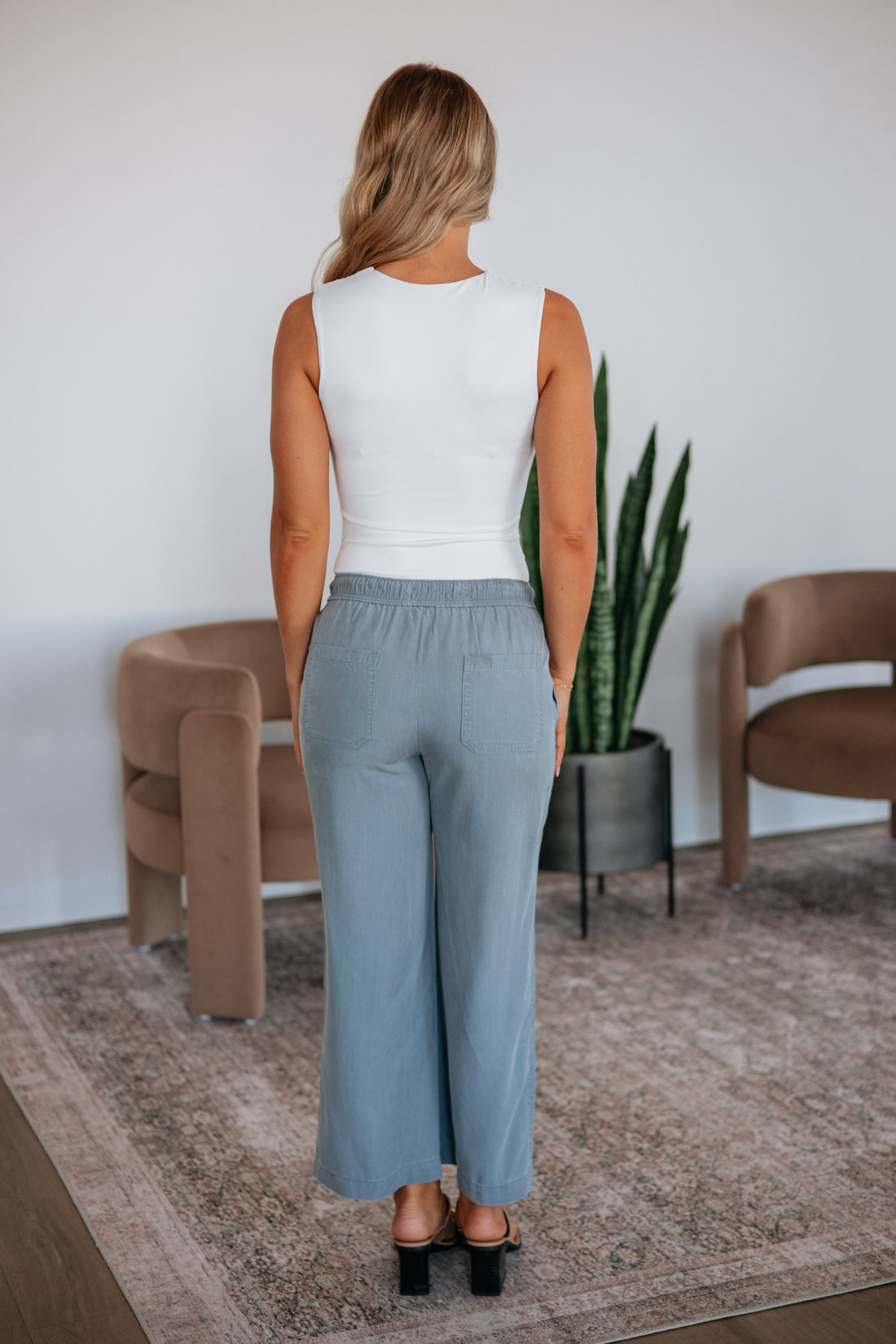 Duncan Casual Pants - Misty Blue