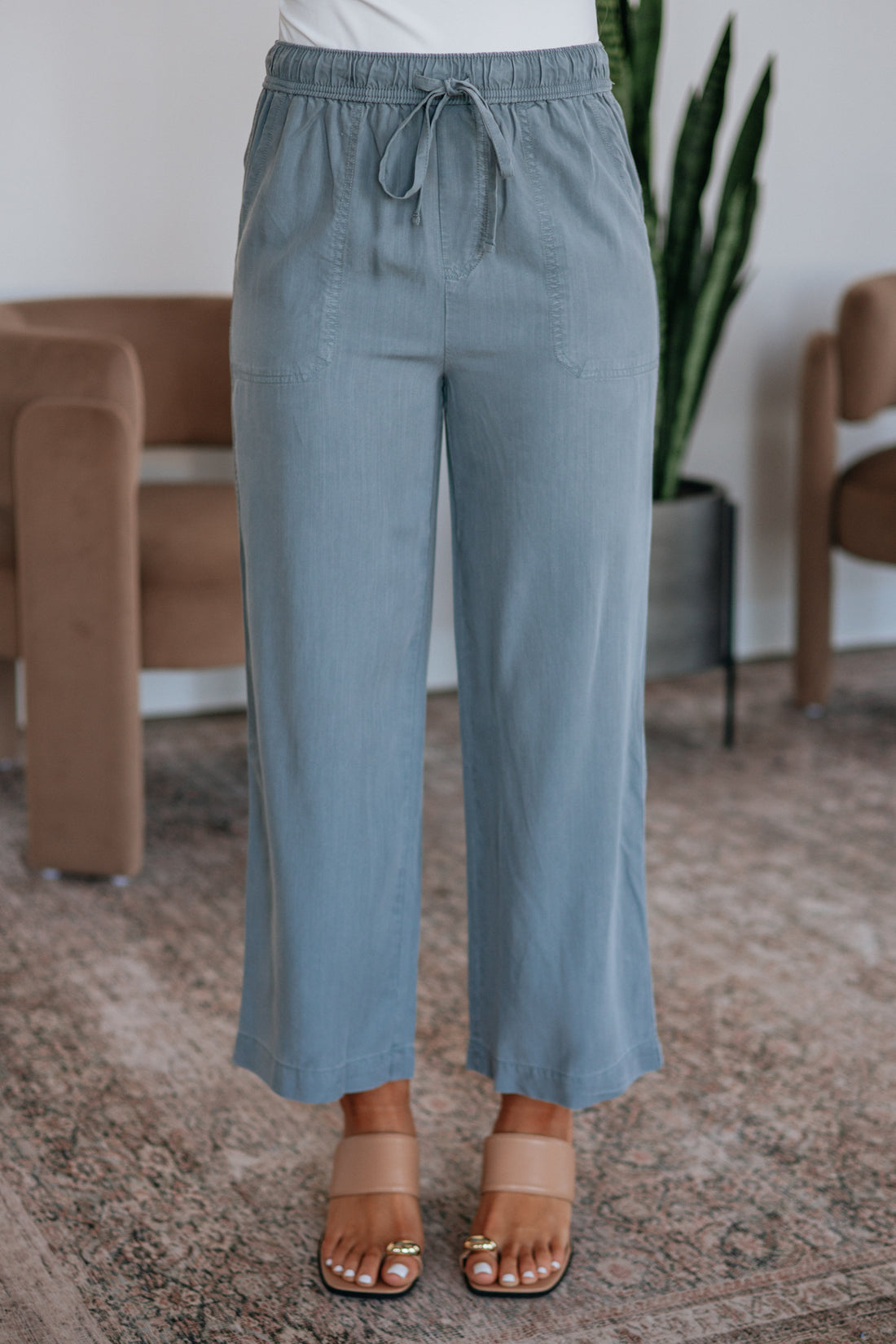 Duncan Casual Pants - Misty Blue