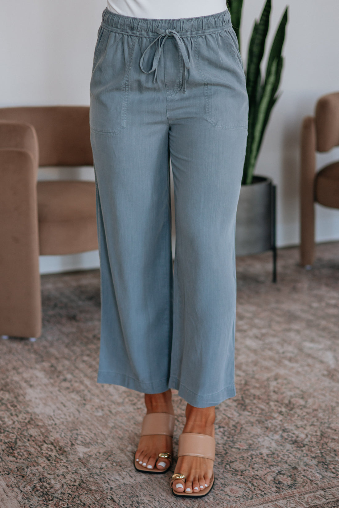 Duncan Casual Pants - Misty Blue