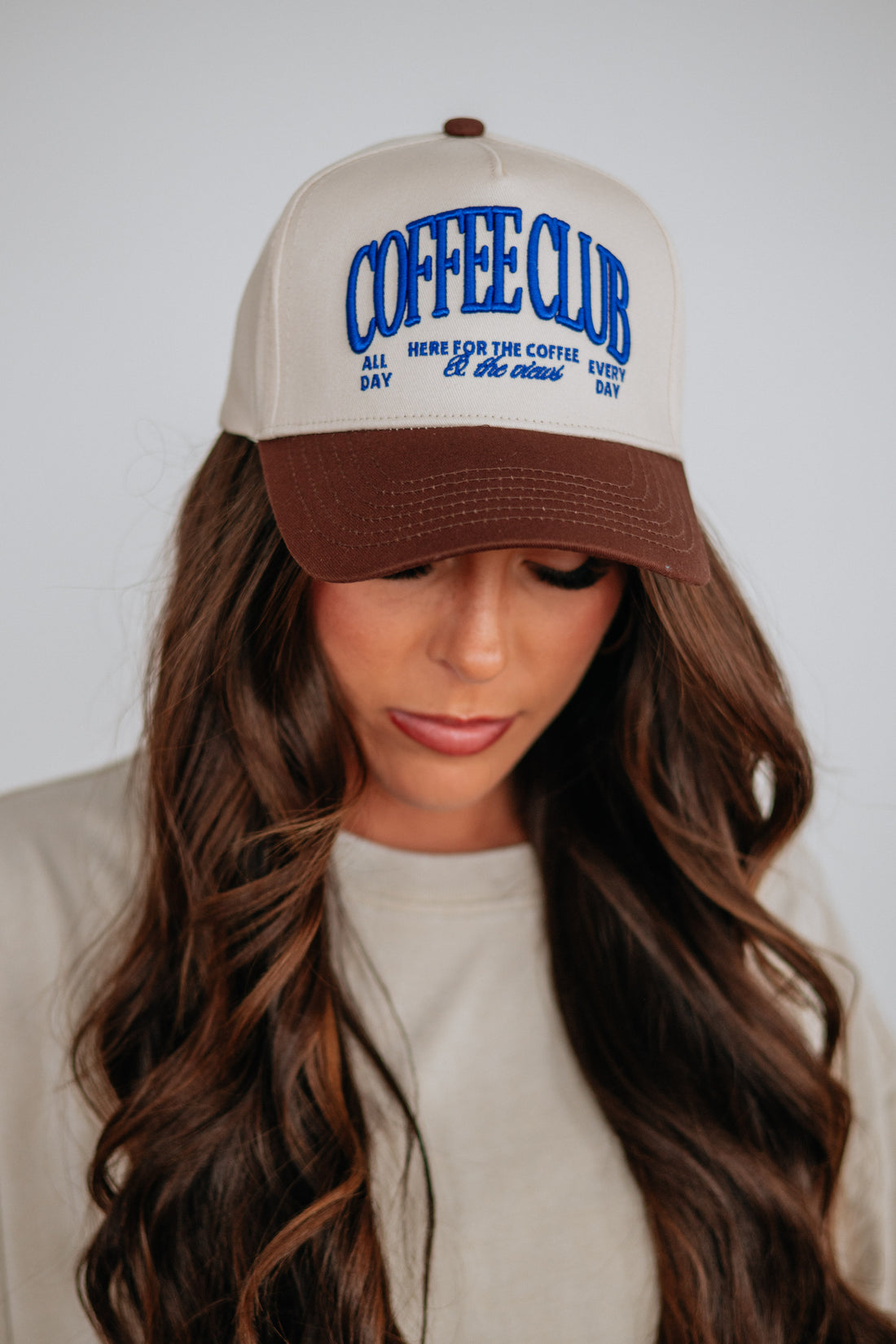 Here For The Coffee Trucker Hat