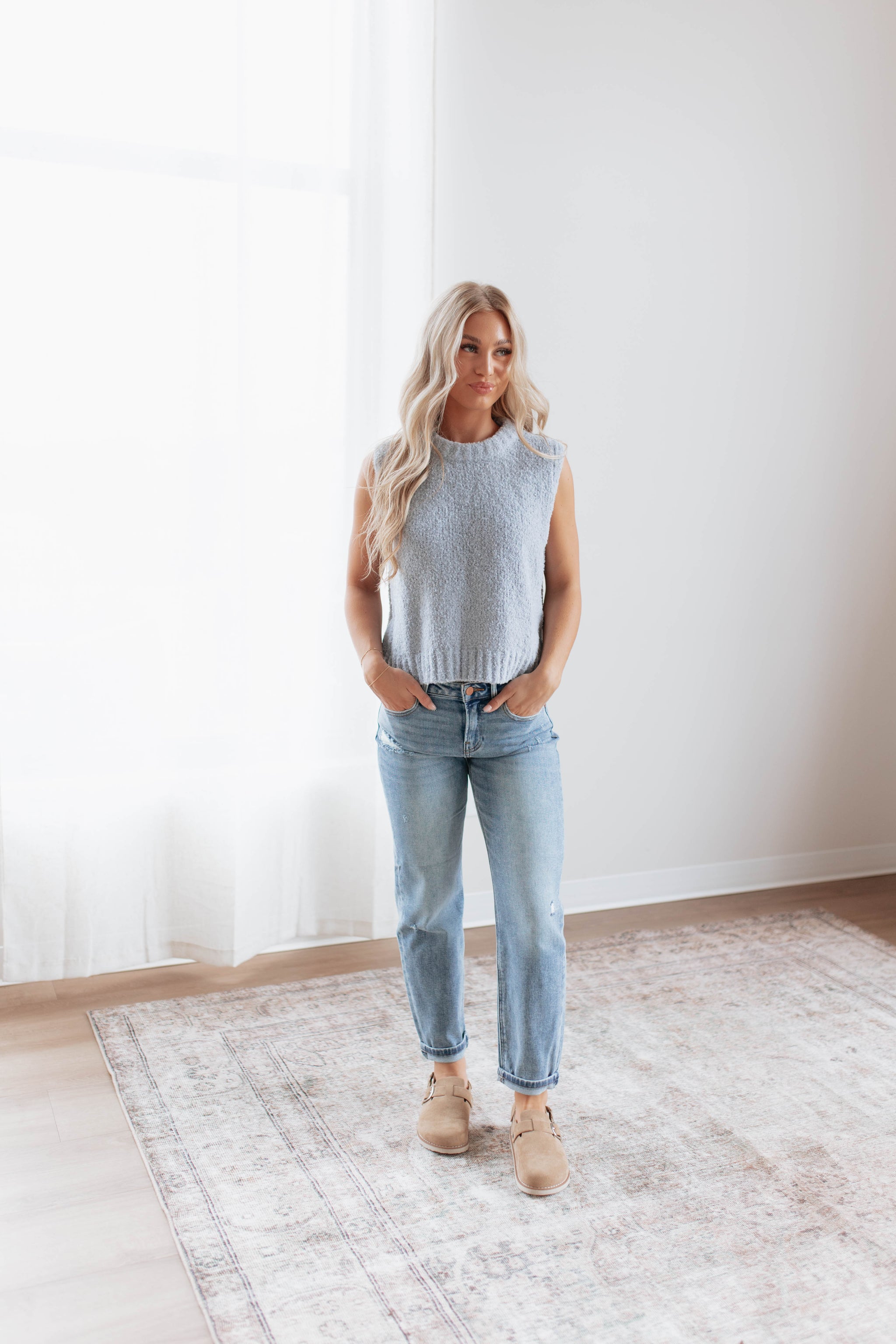 Lyndon Sweater Vest - Powder Blue