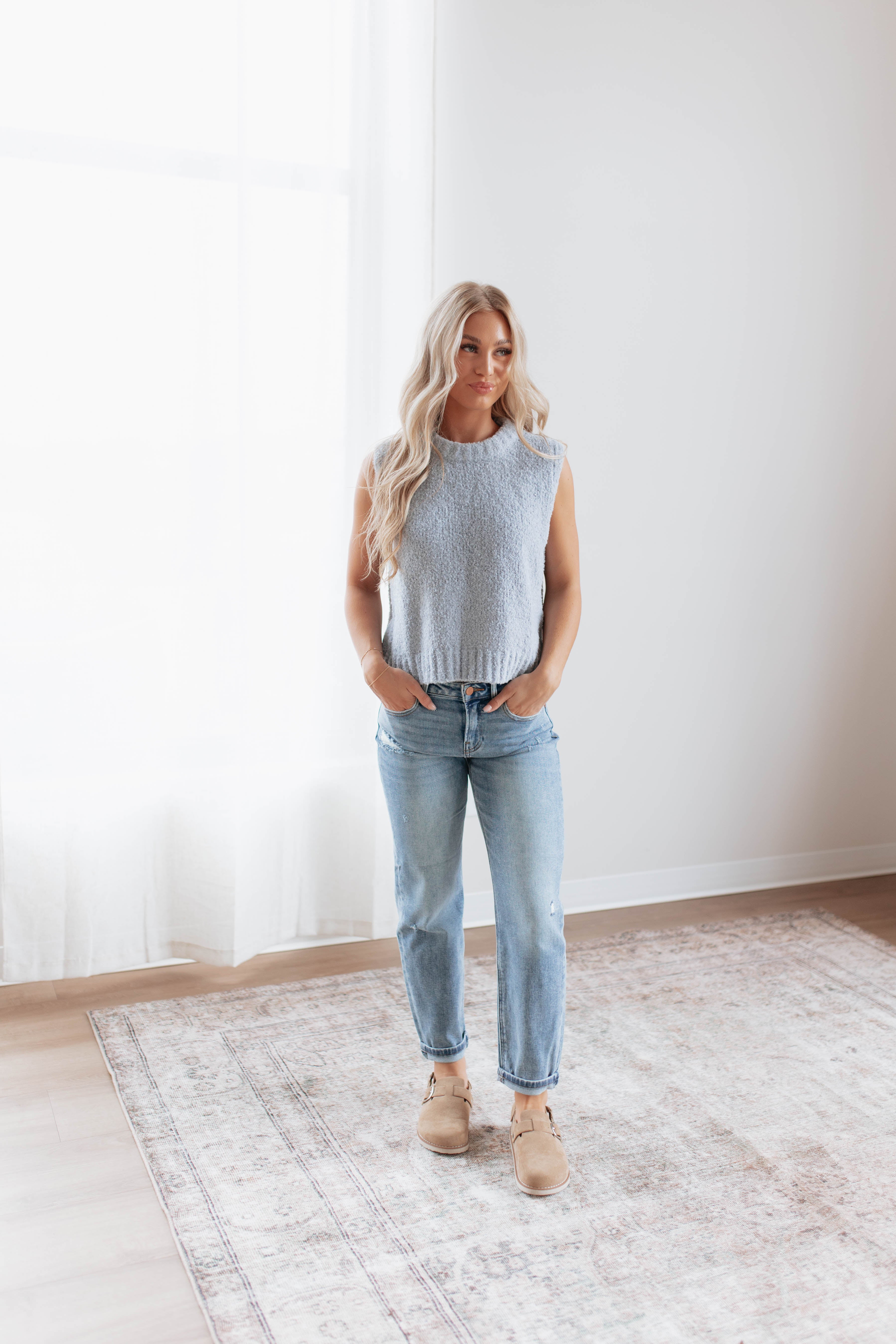 Lyndon Sweater Vest - Powder Blue