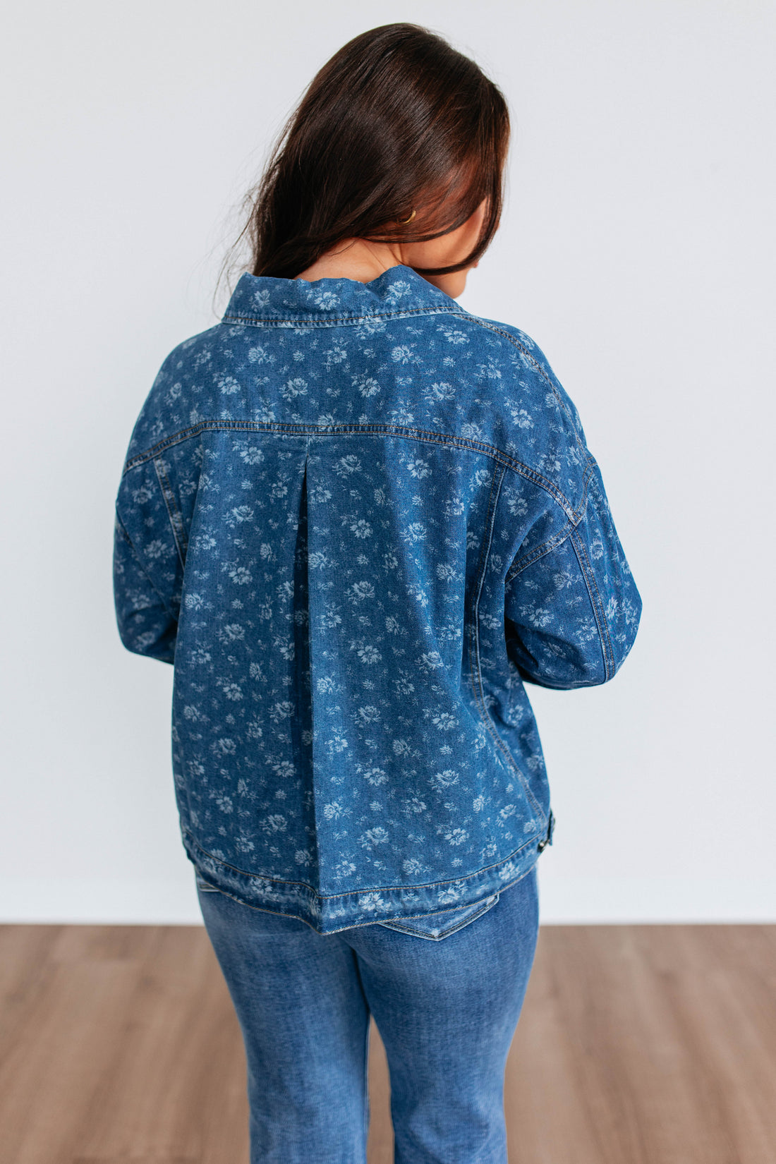 Jorlynn Floral Denim Shacket
