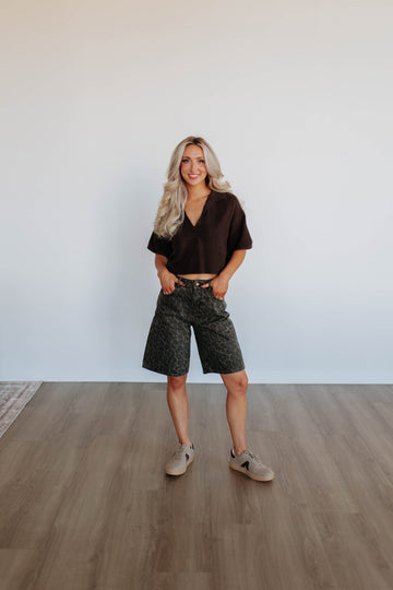 Blaise Leopard Shorts