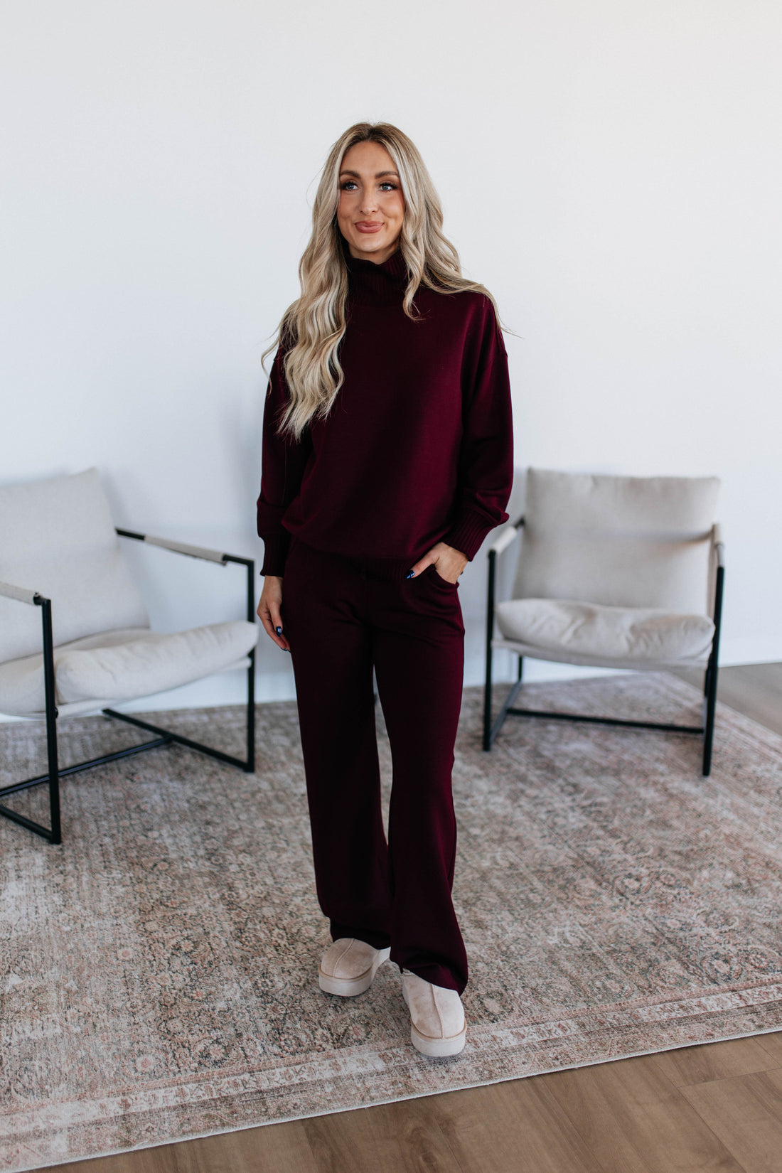 Kirsten Lounge Pants - Dark Cherry