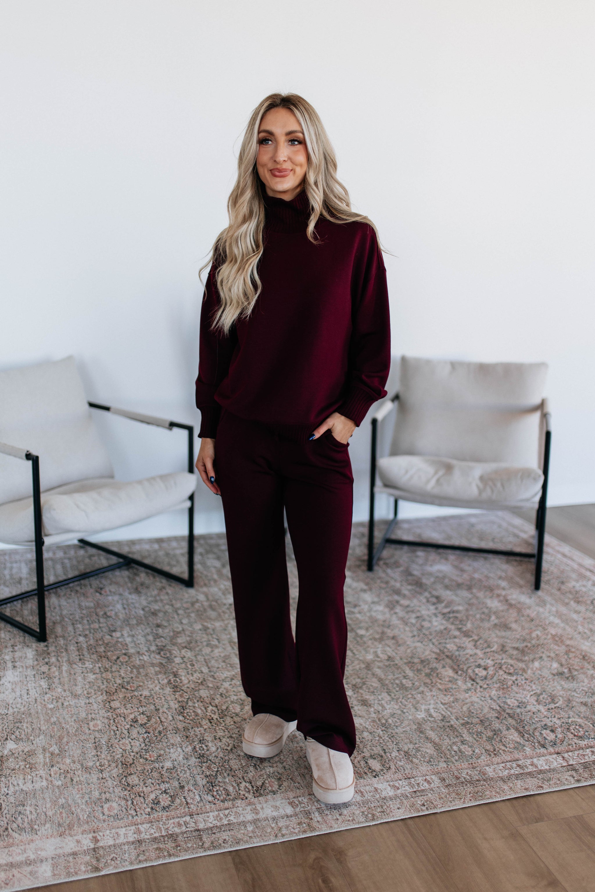 Kirsten Lounge Pants - Dark Cherry