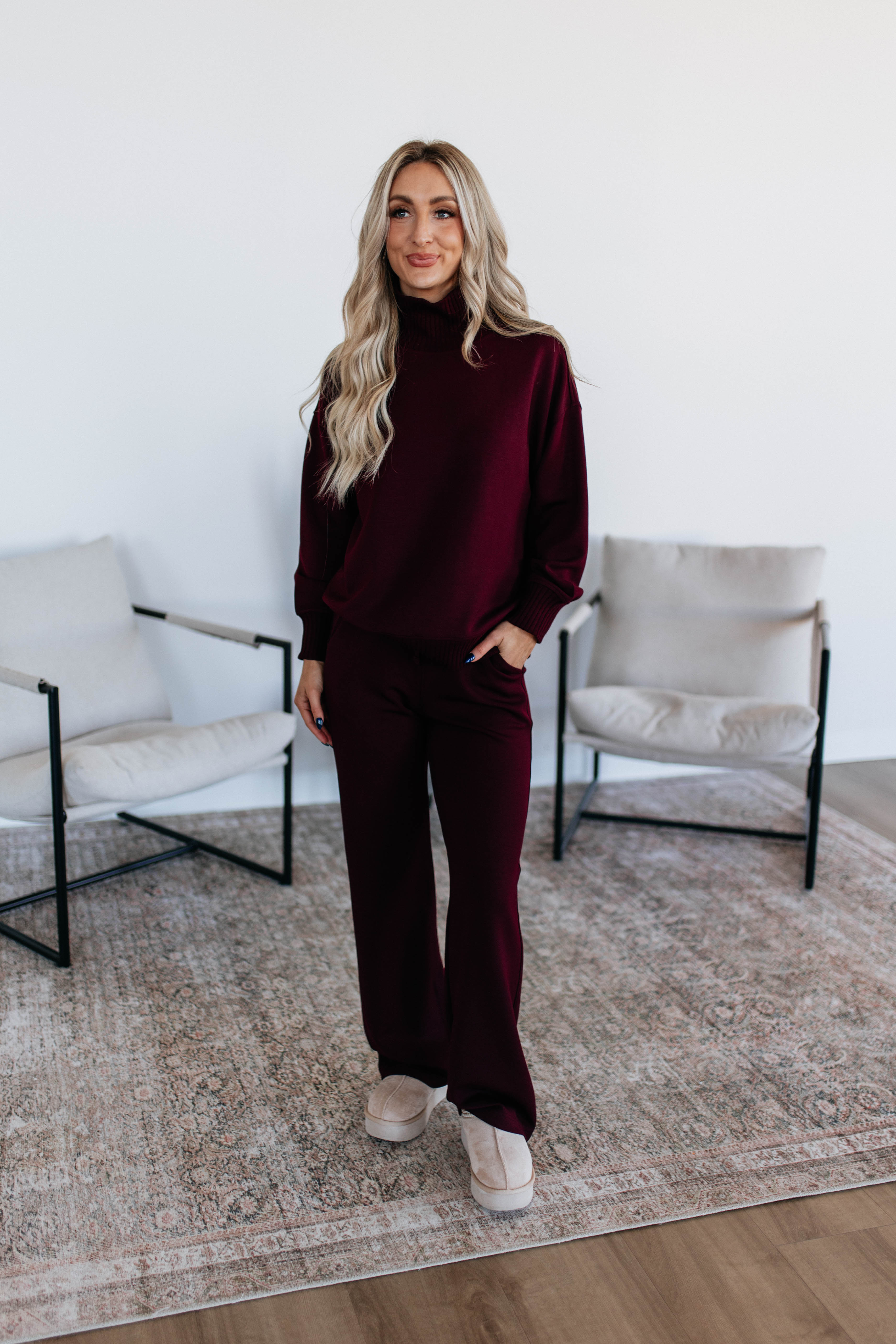 Kirsten Lounge Pants - Dark Cherry