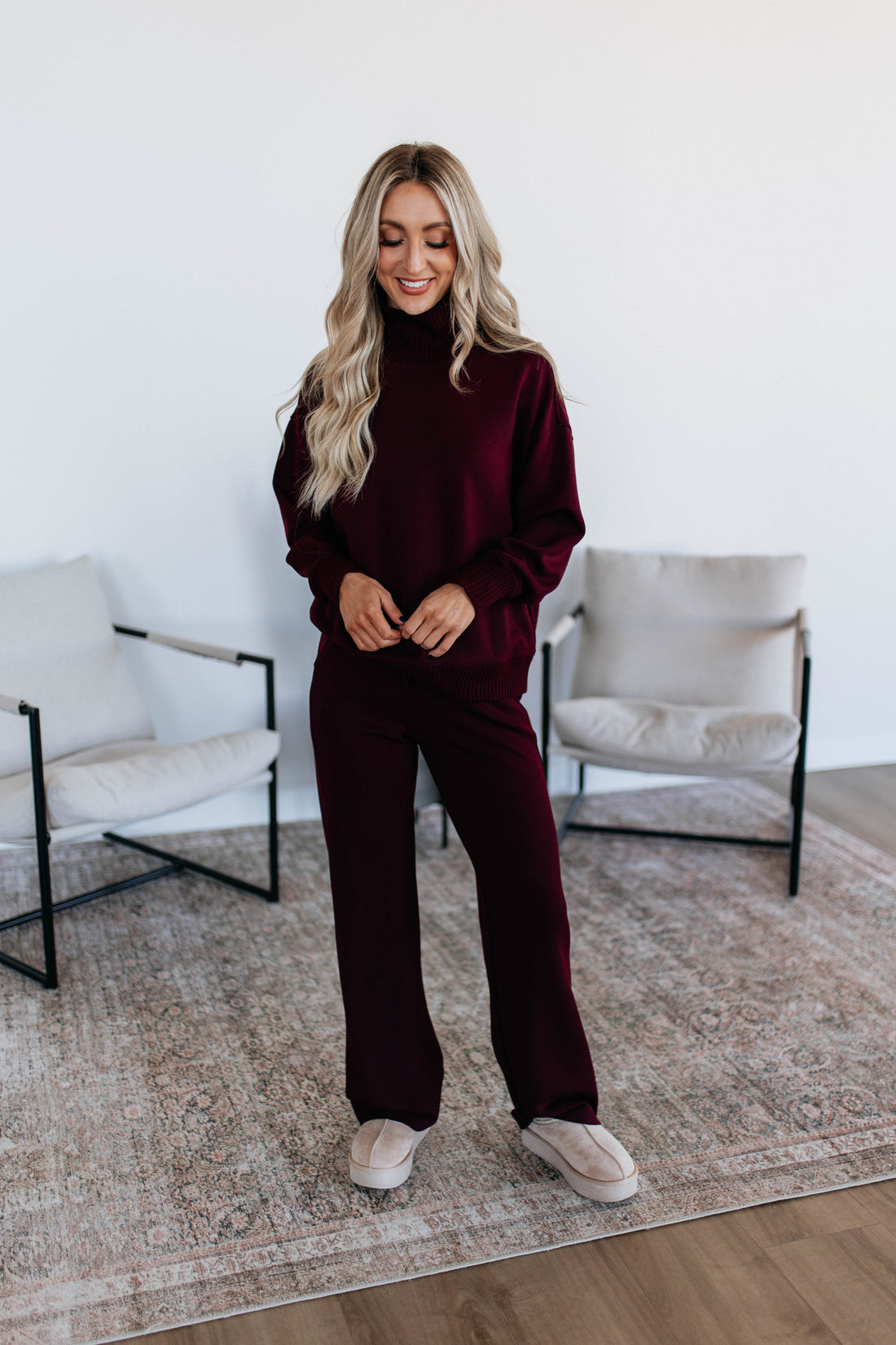 Kirsten Lounge Pants - Dark Cherry