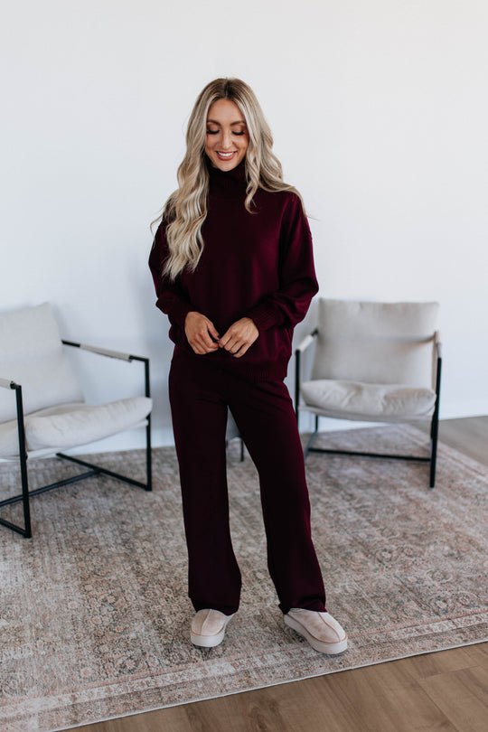 Kirsten Lounge Pants - Dark Cherry