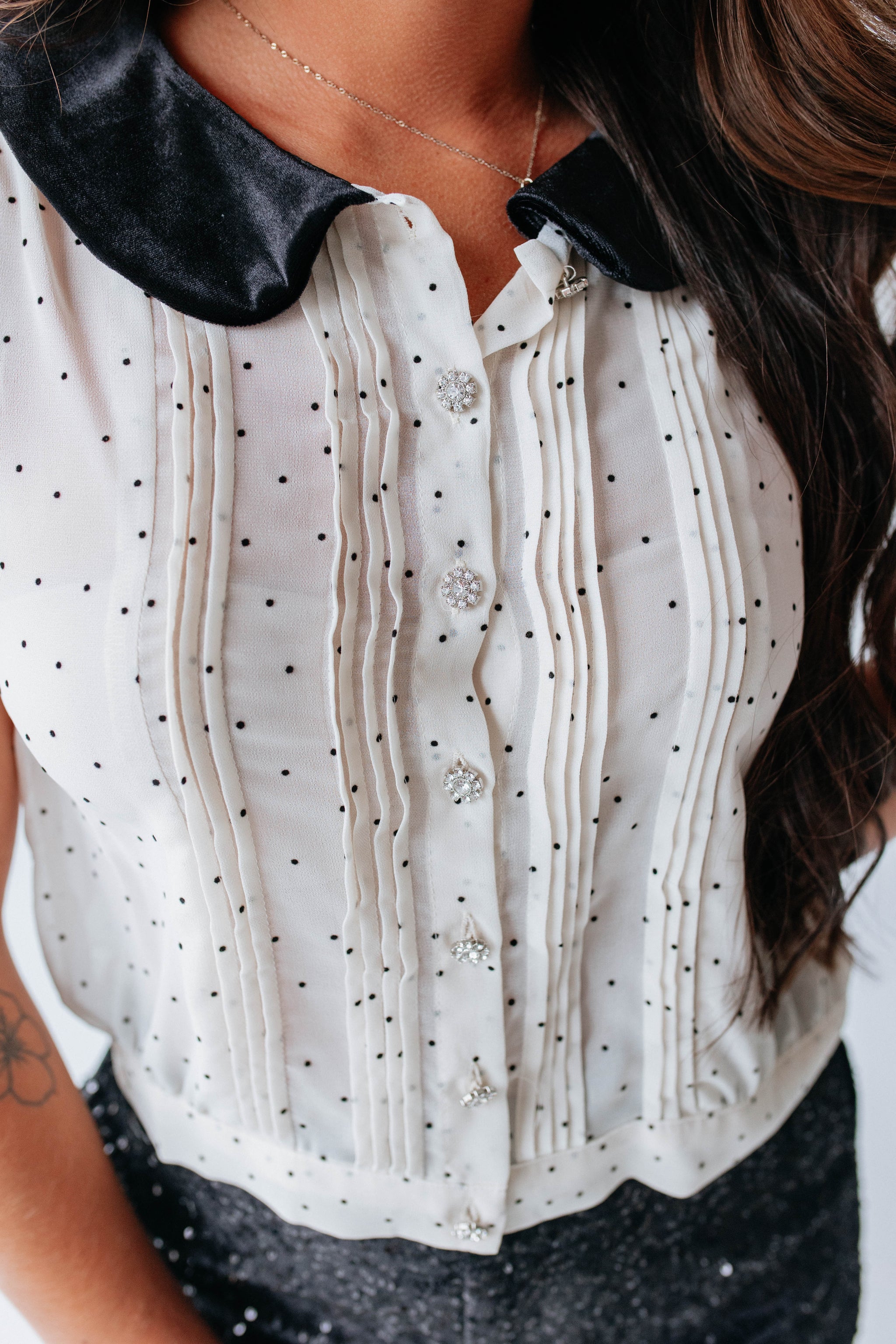 Mary Polka Dot Top