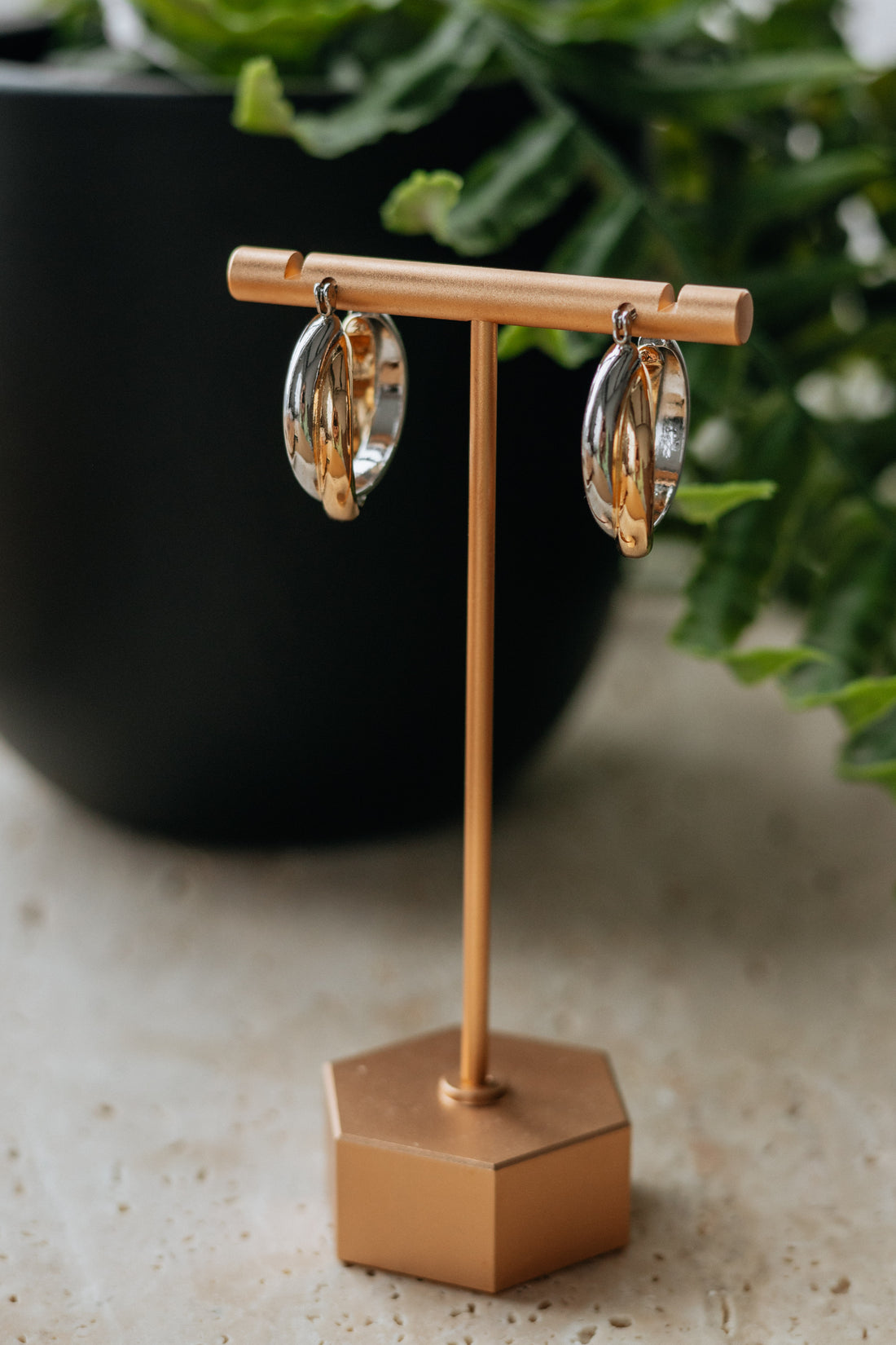 Amani Two-Tone Earrings
