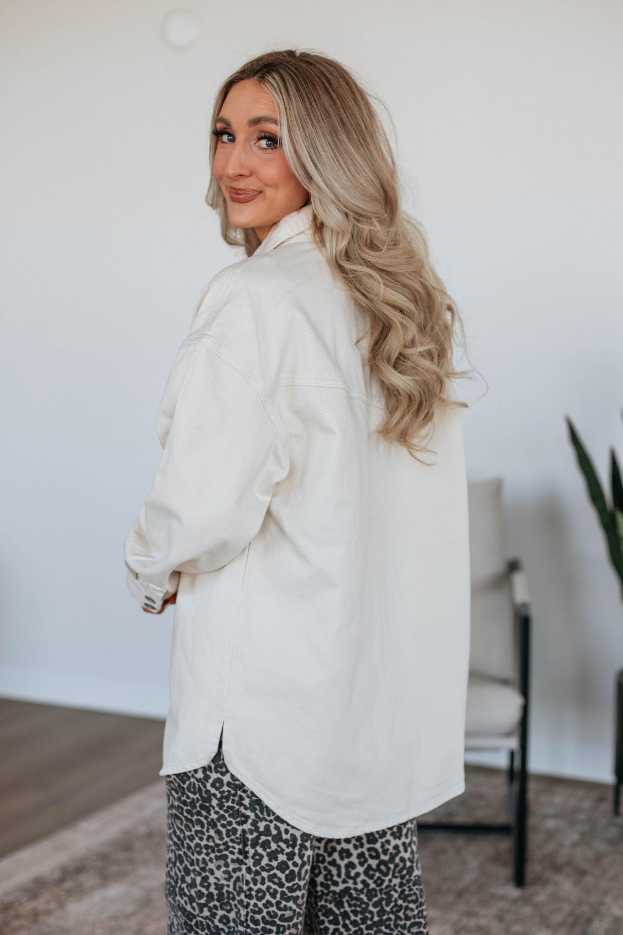 Joelle Hidden Denim Shacket