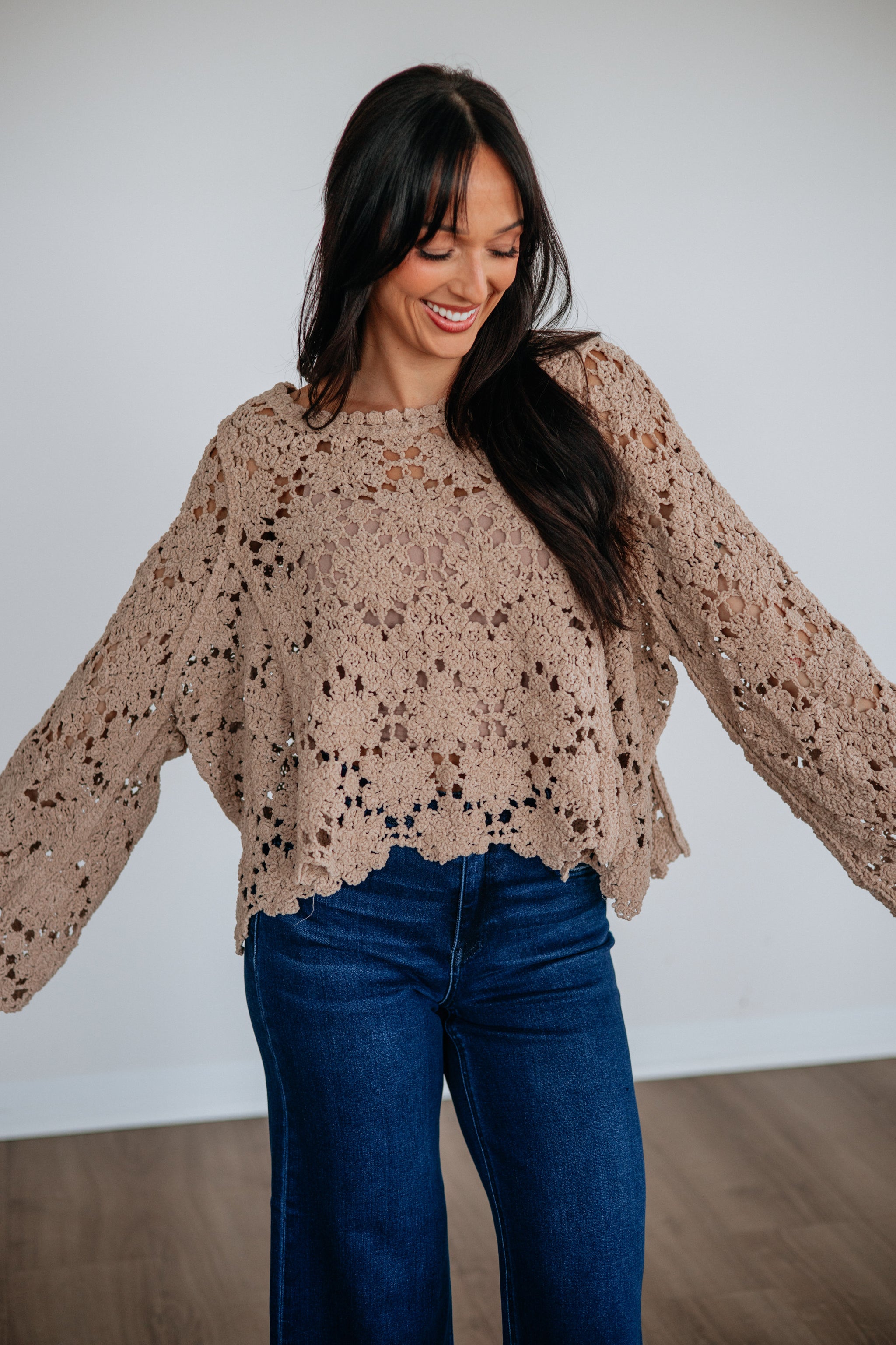 Shaylin Crochet Sweater