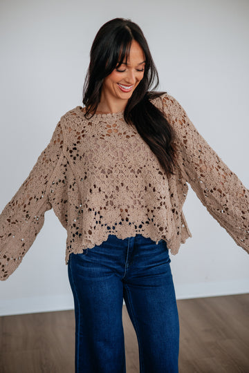 Shaylin Crochet Sweater