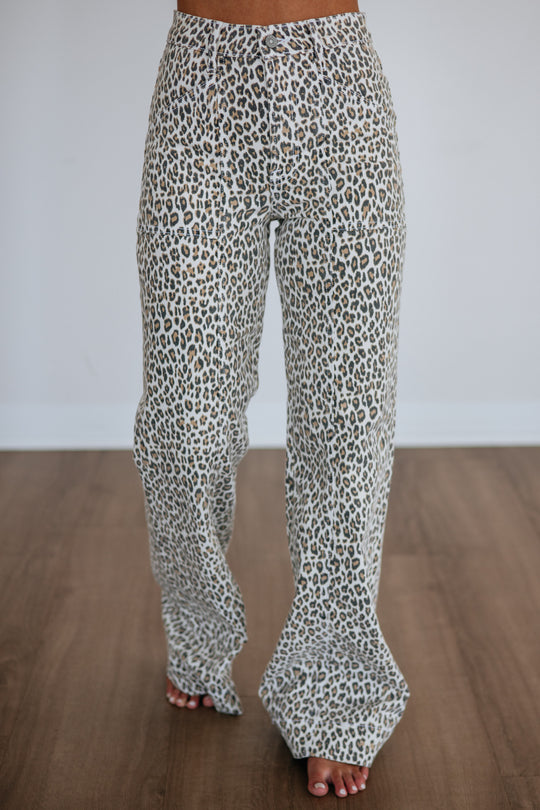 Happi Hidden Jeans - Leopard
