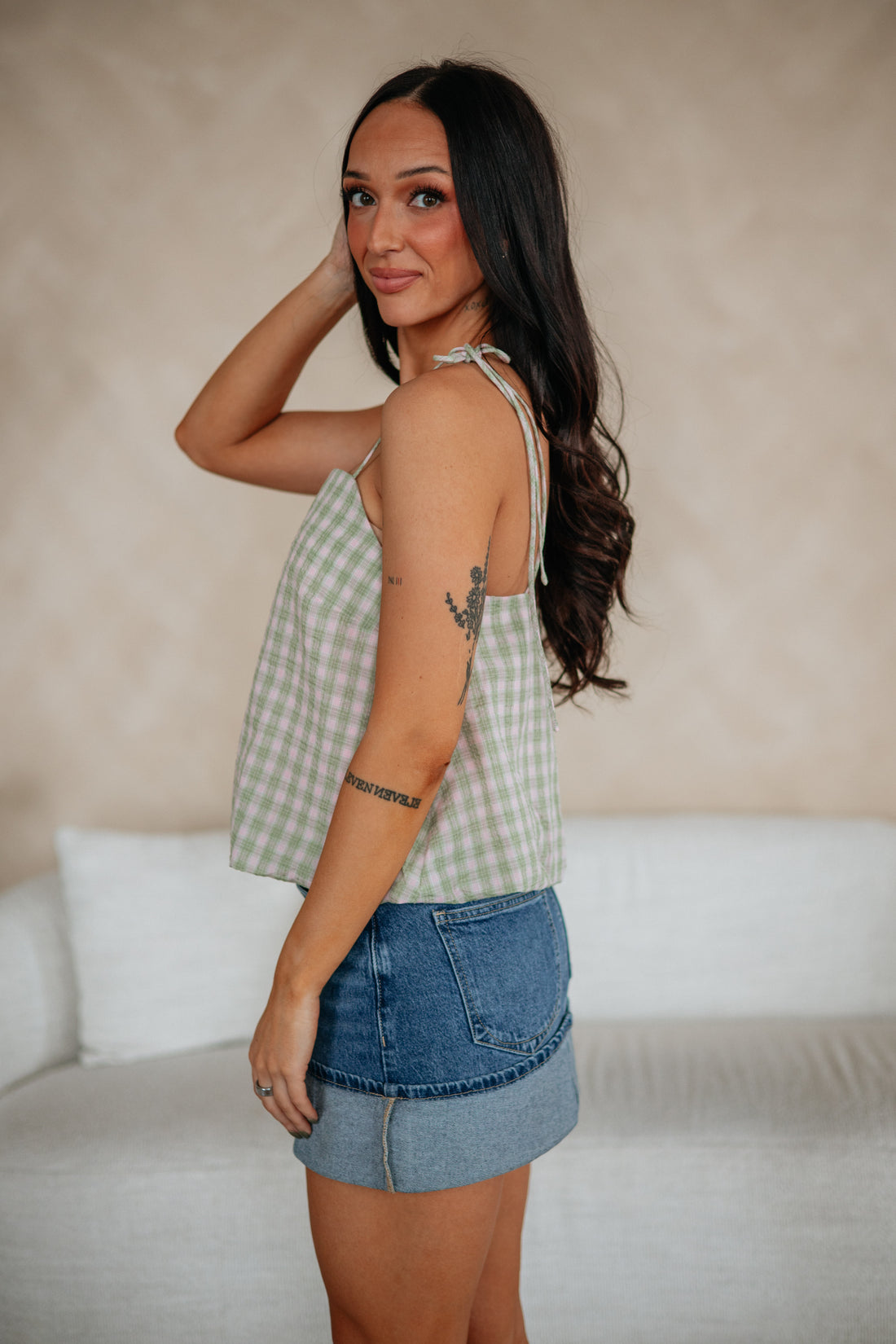 Liv Gingham Top