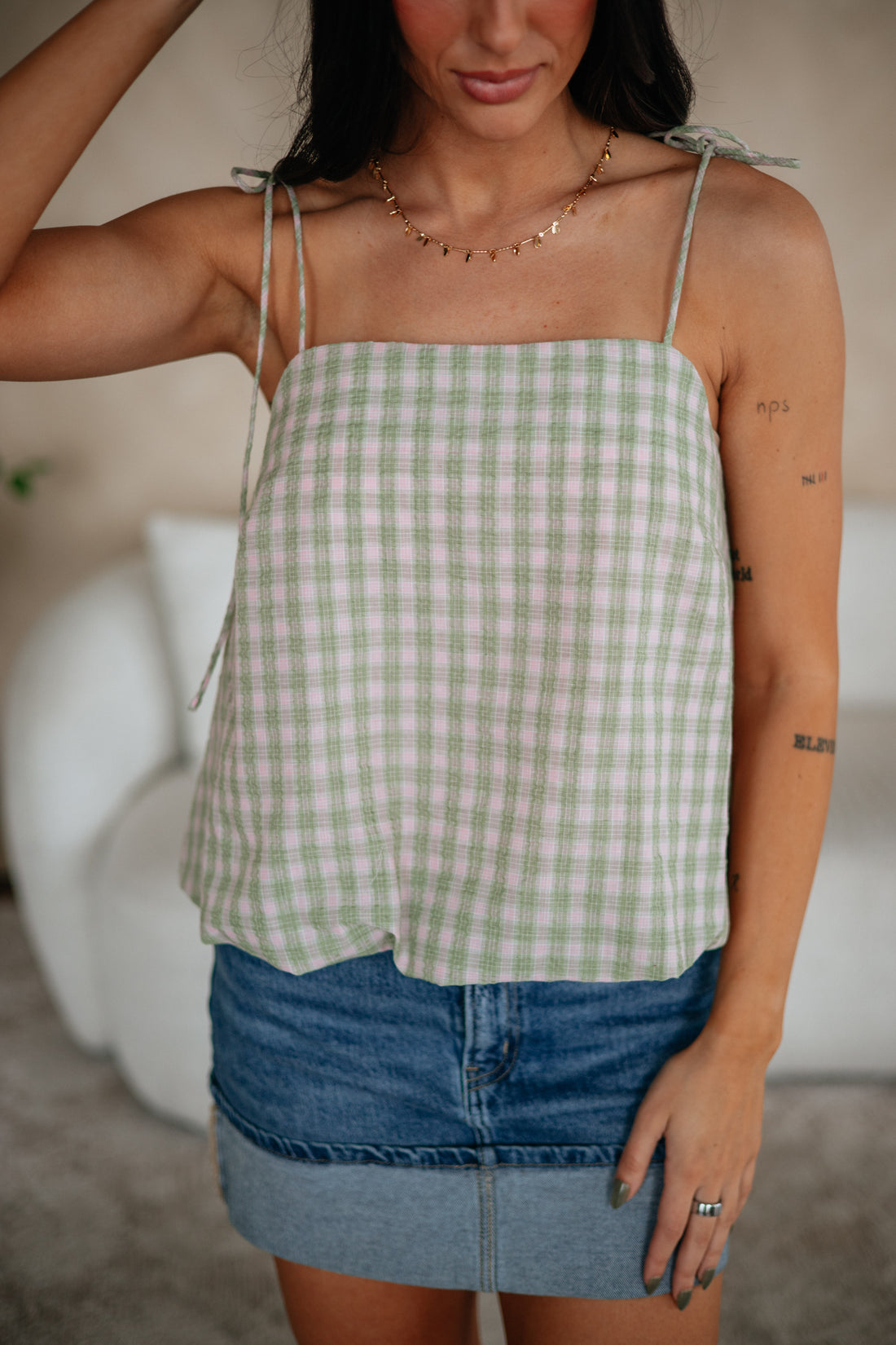 Liv Gingham Top