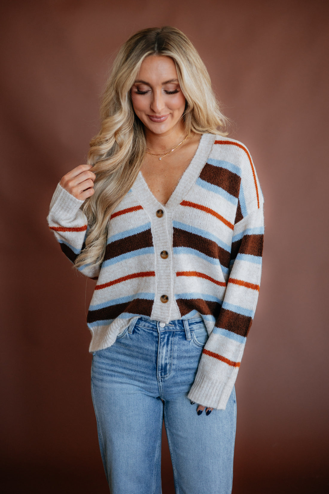 Brea Striped Cardigan
