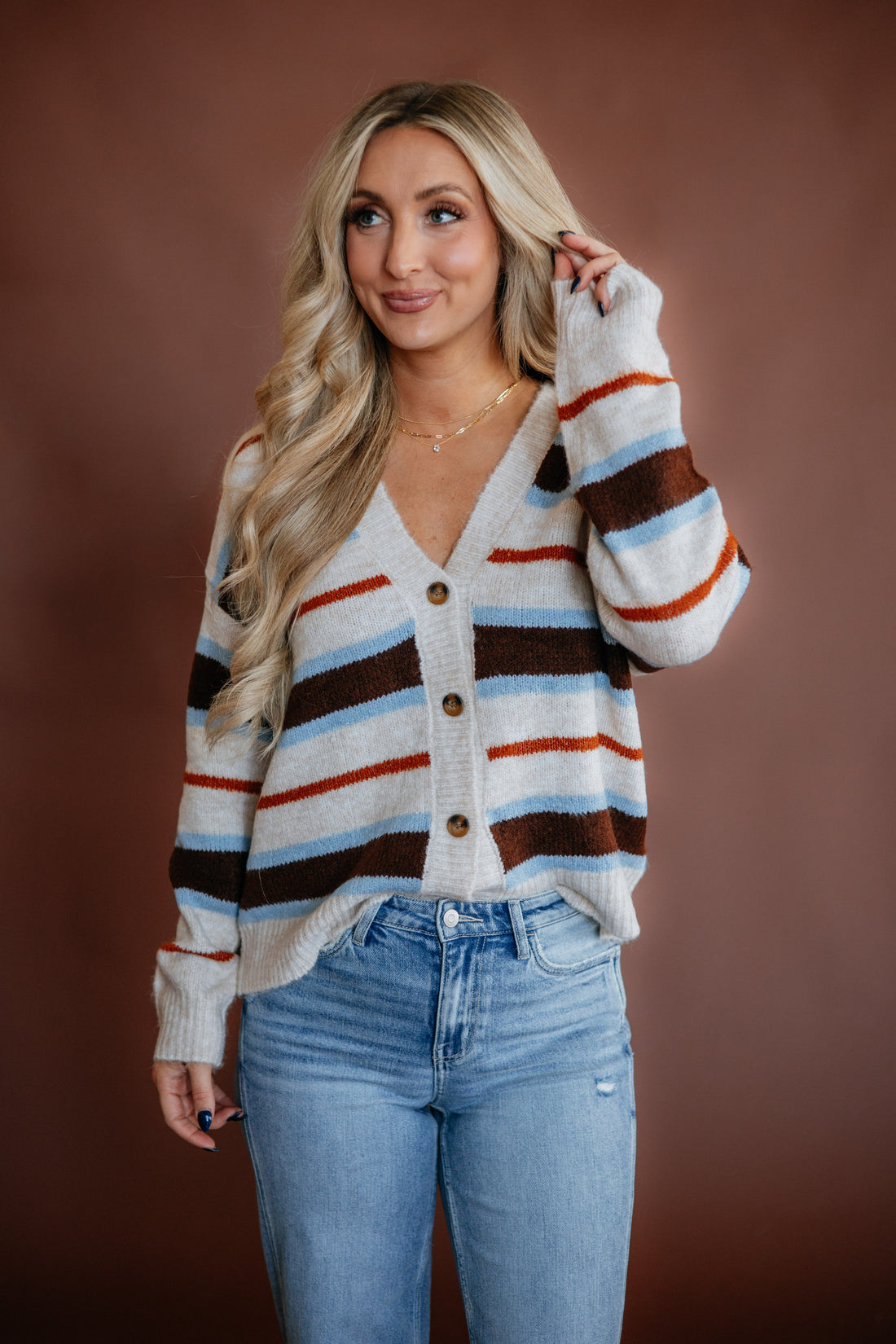 Brea Striped Cardigan