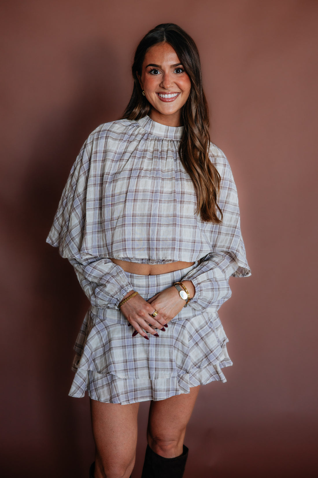 Carlotta Plaid Blouse