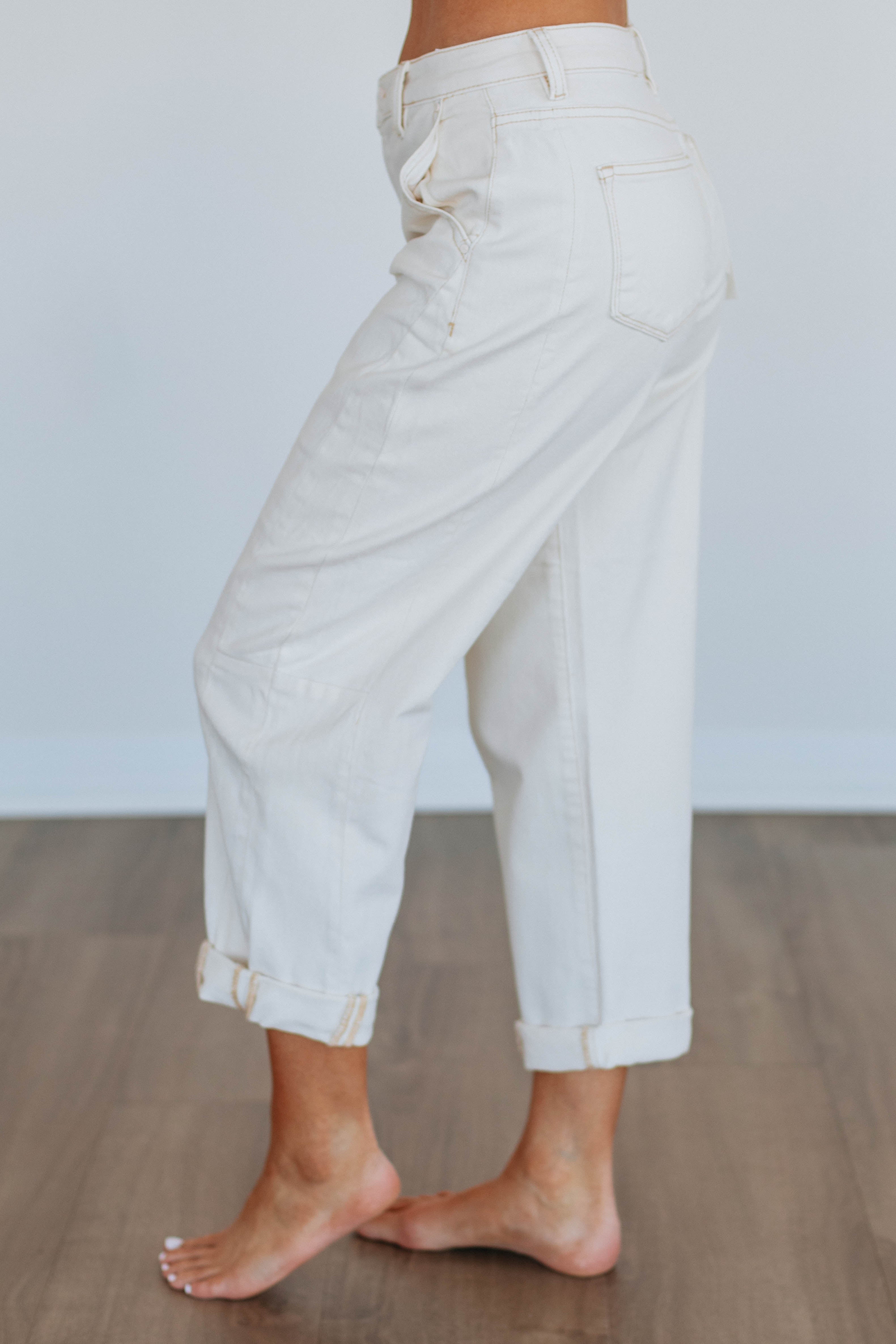 Mallorie Risen Jeans - Ivory
