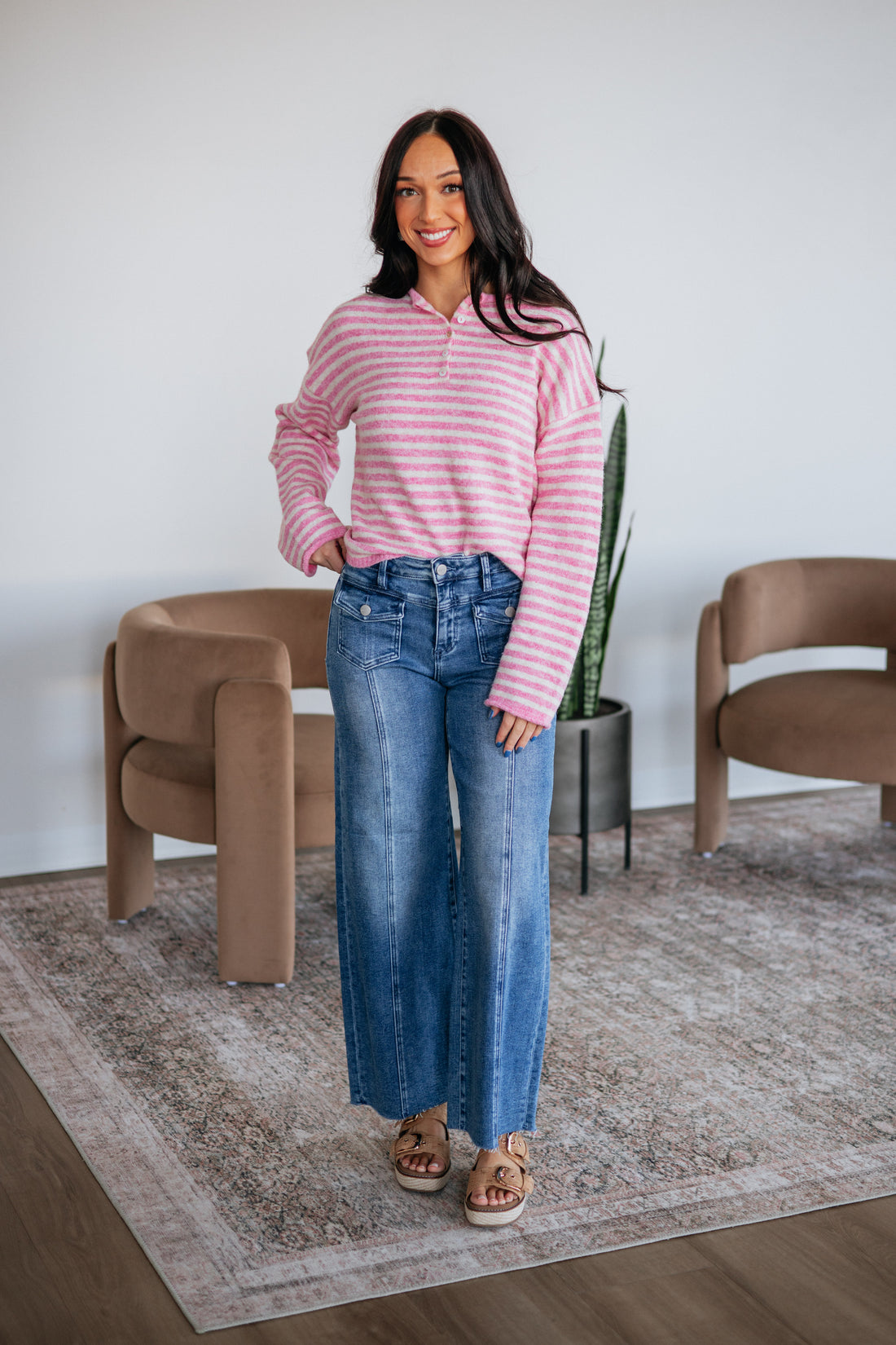 Brayden Striped Sweater - Taffy