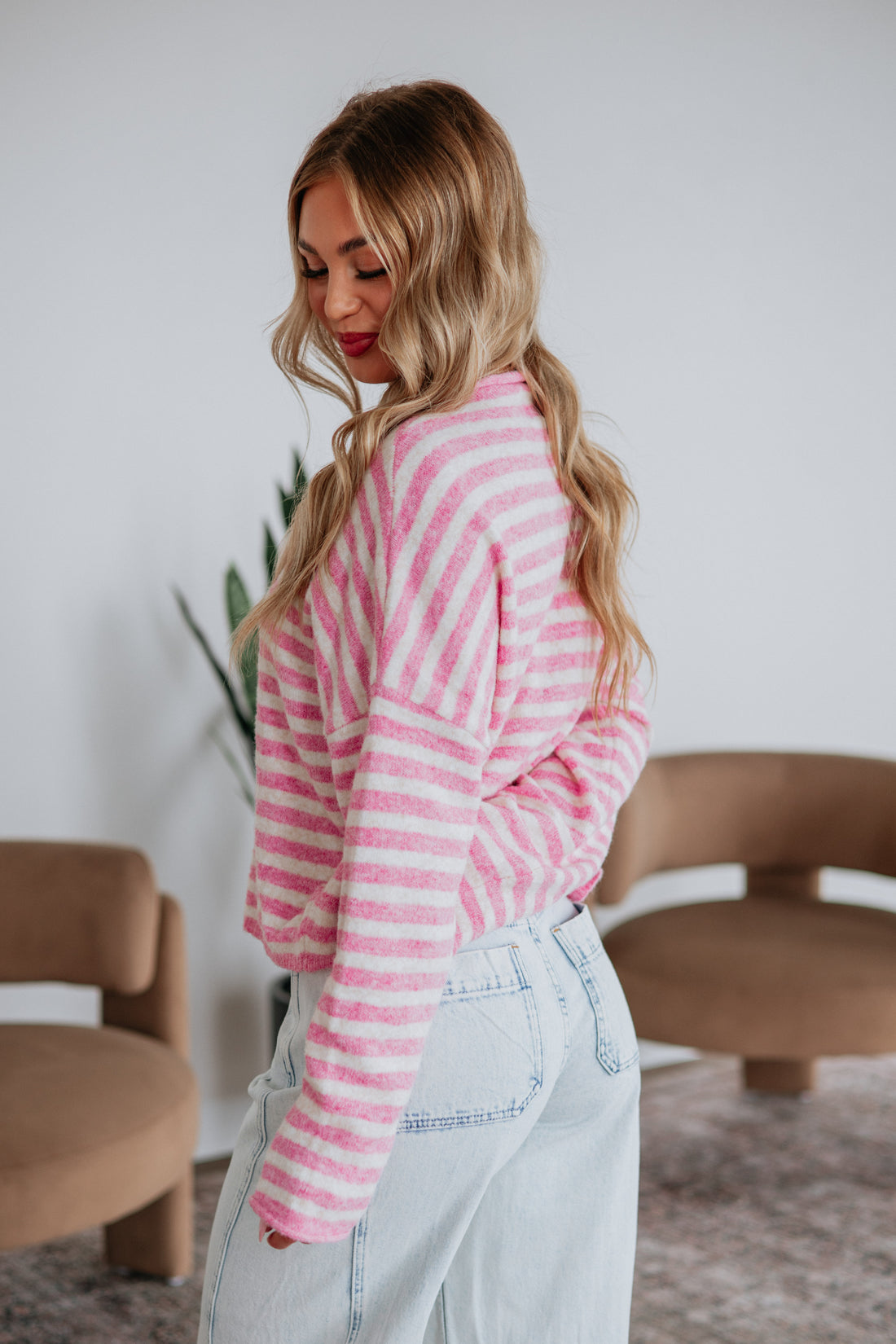 Brooke Striped Cardigan - Taffy Mix