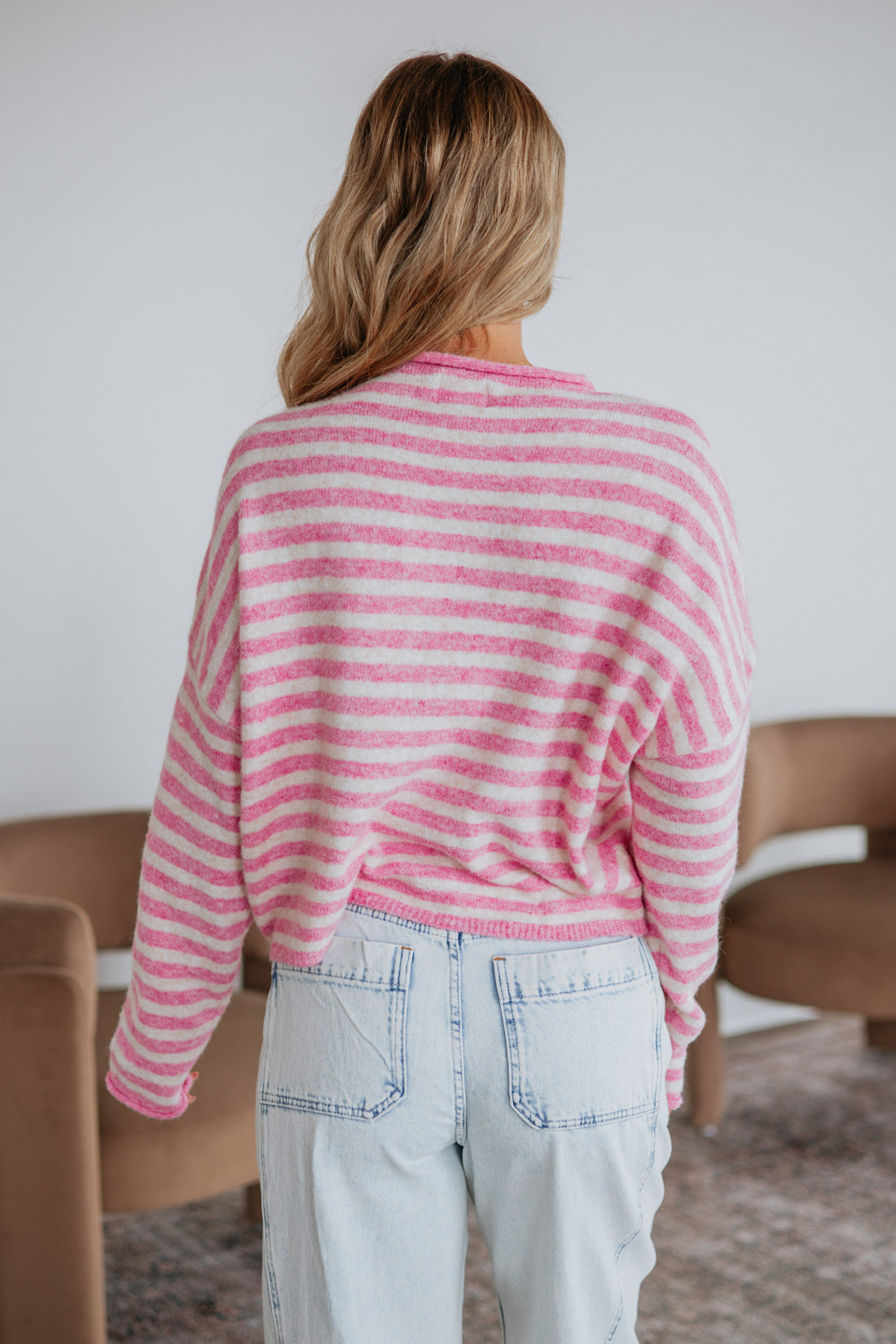 Brooke Striped Cardigan - Taffy Mix