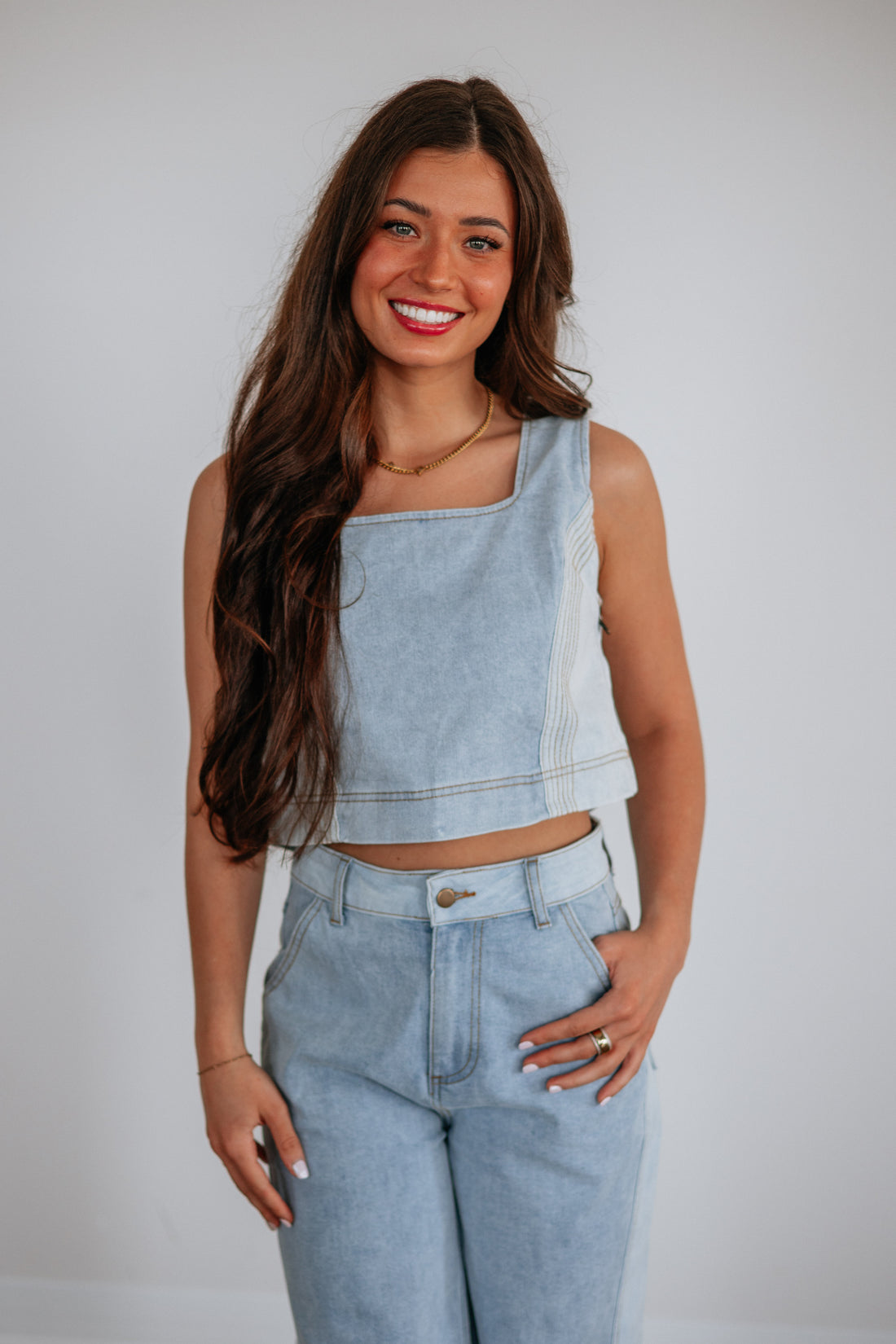 Jadia Denim Tank