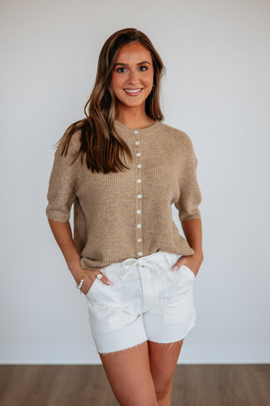 Auden Sweater Top - Latte