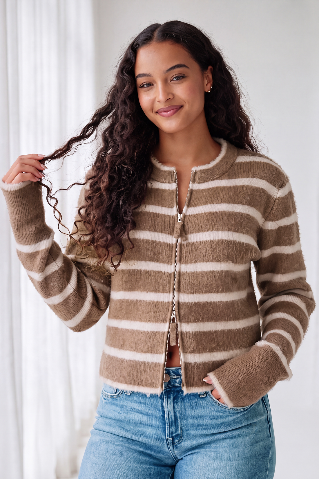 Monroe Striped Cardigan