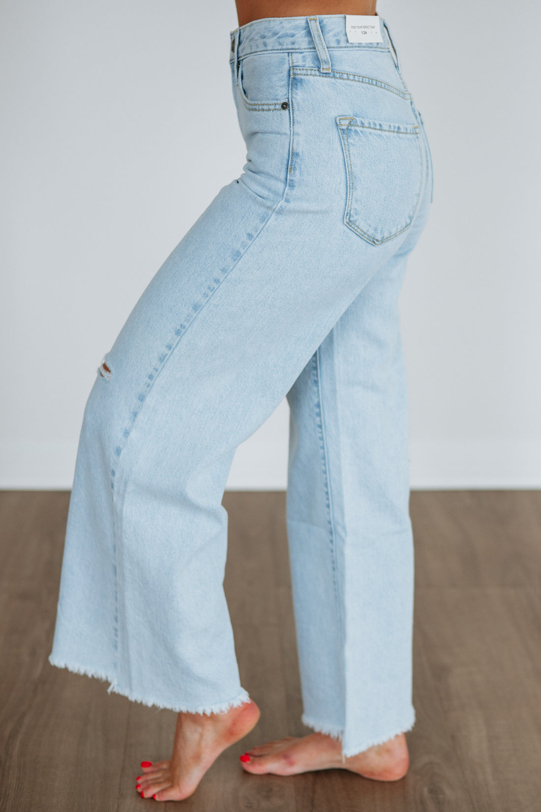 Paige Wide Leg Jeans - Light Wash