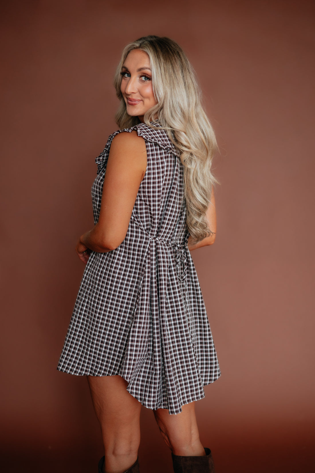 Clarise Gingham Dress