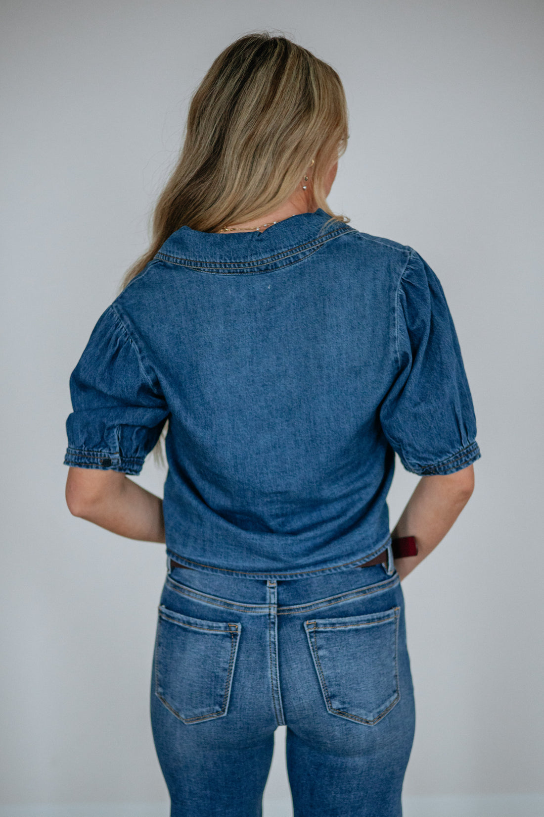 Matea Risen Denim Top