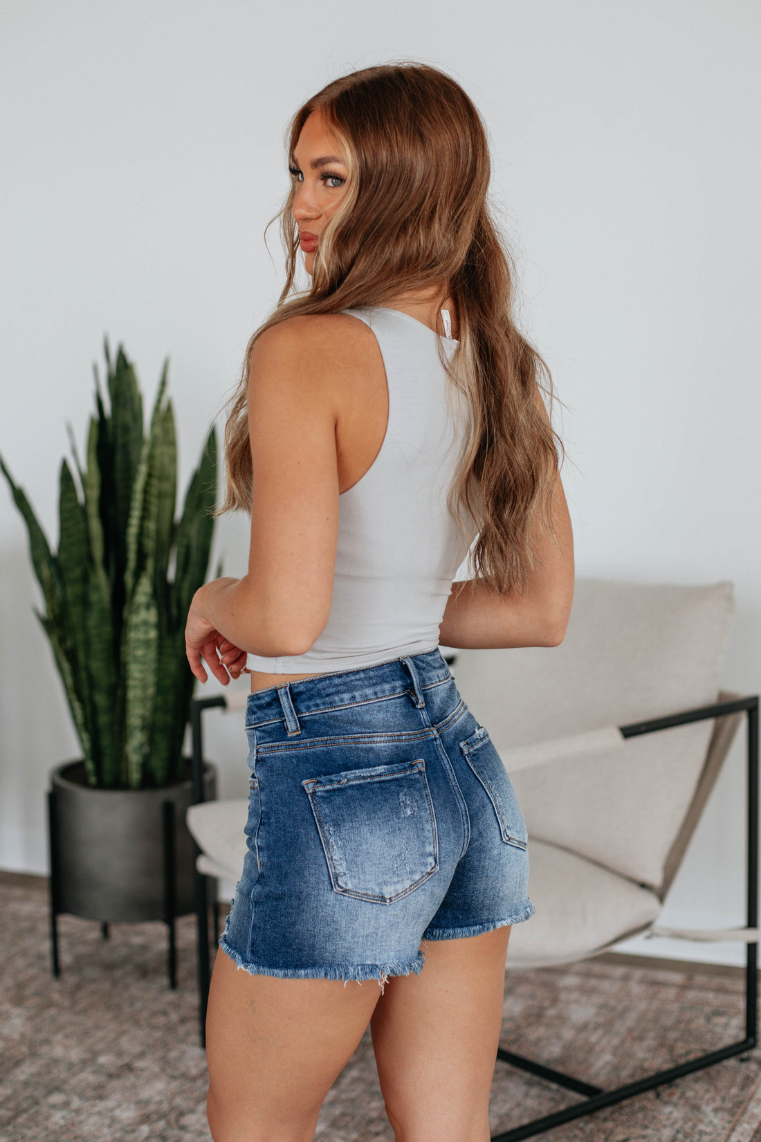 Angelina Basic Tank - Pebble