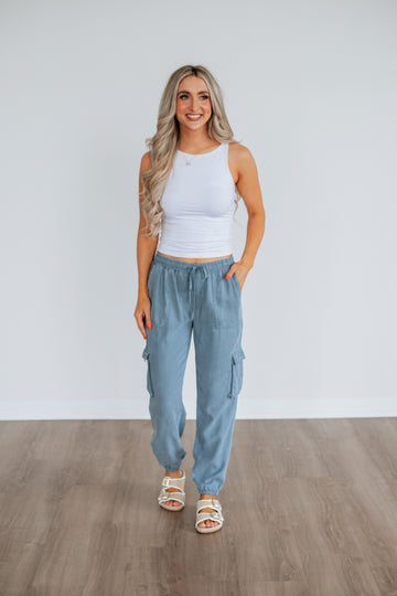 Bodie Cargo Joggers - Slate Blue