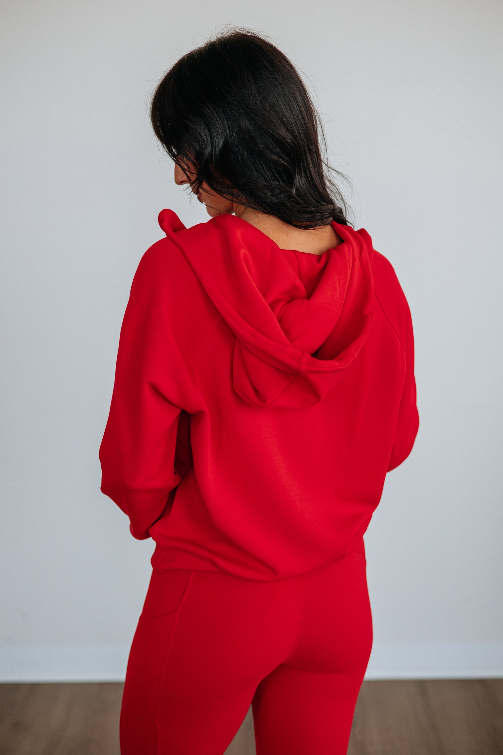 Aubrie Half-Zip Pullover - Cherry
