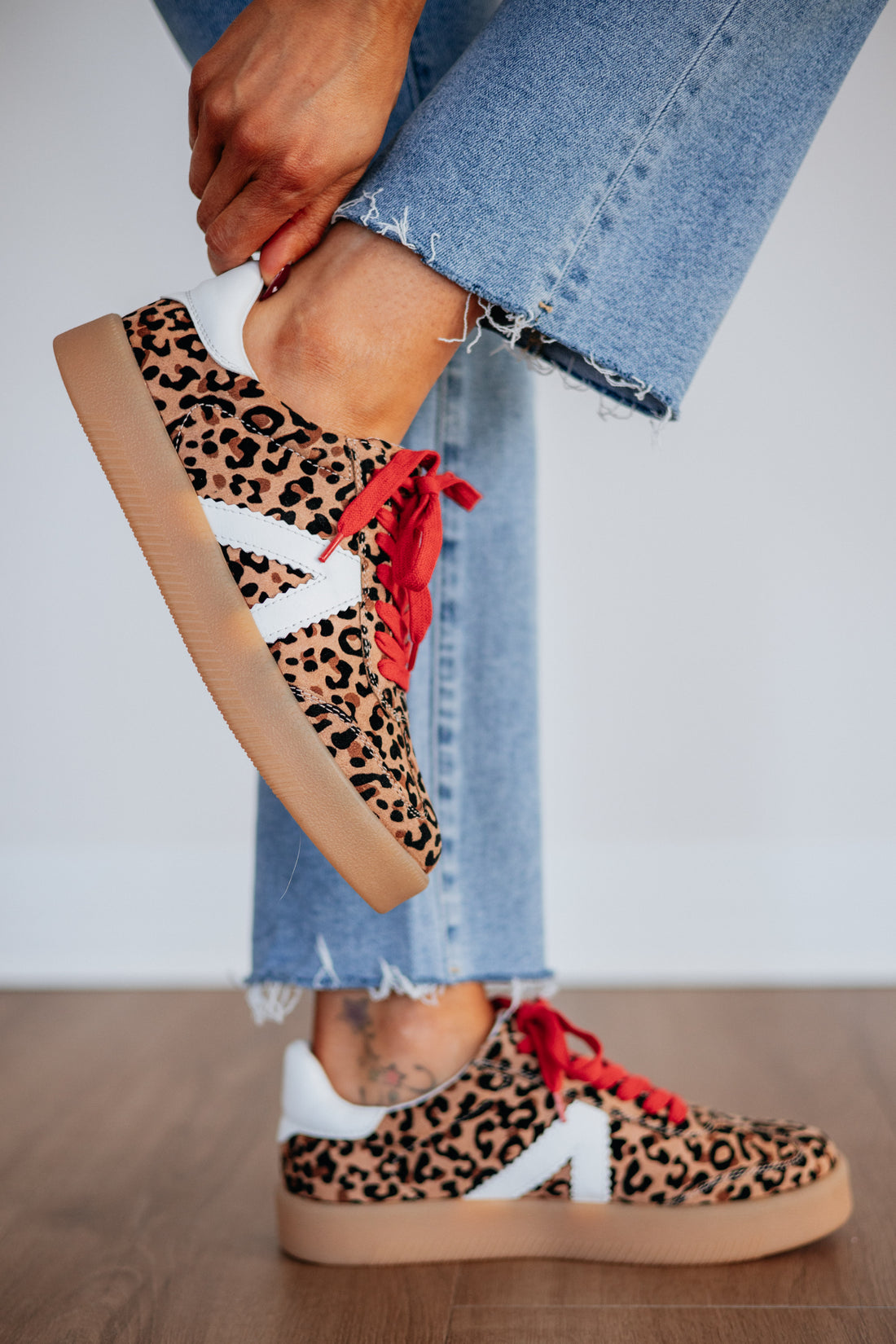 Watch Your Step Sneakers - Leopard Mix