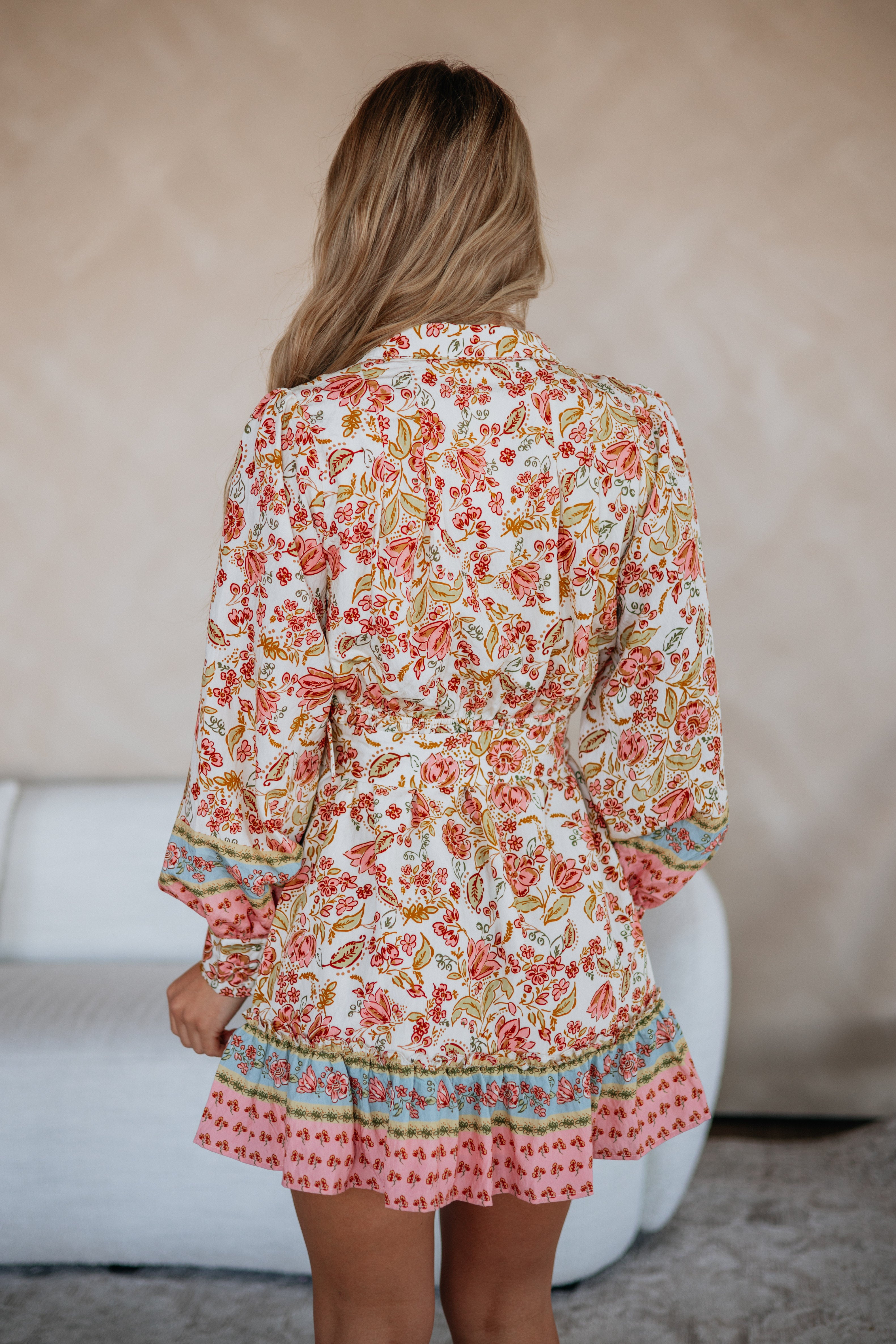 Estria Floral Dress
