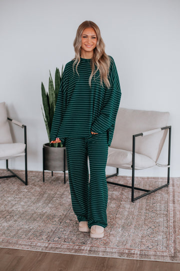 Cayla Striped Top - Pine Mix