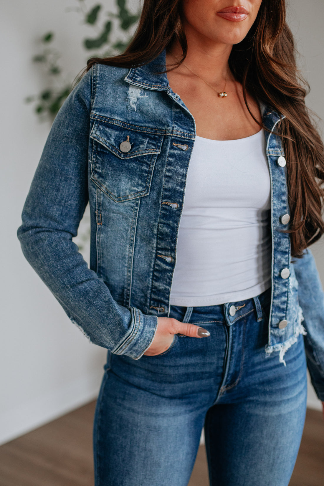 Gemma Risen Denim Jacket - Medium Wash
