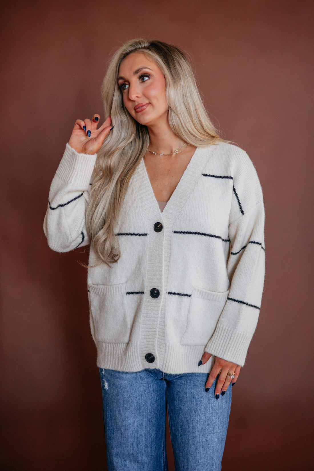 Quinelle Striped Cardigan