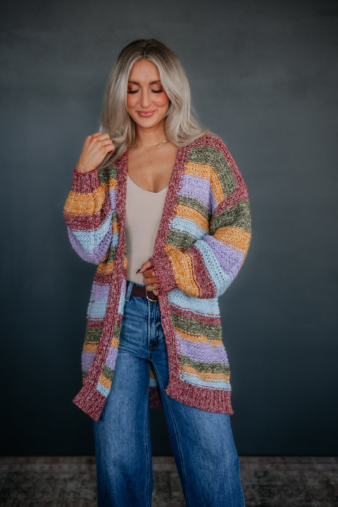 Klaudie Striped Cardigan