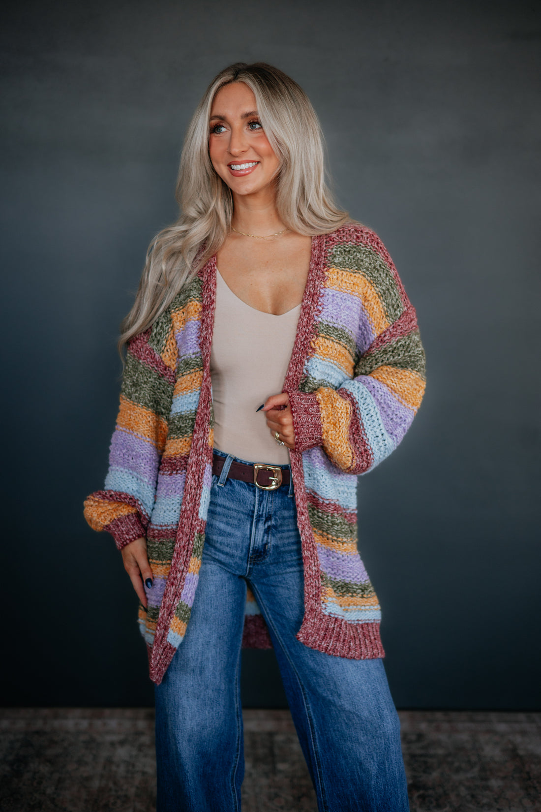 Klaudie Striped Cardigan