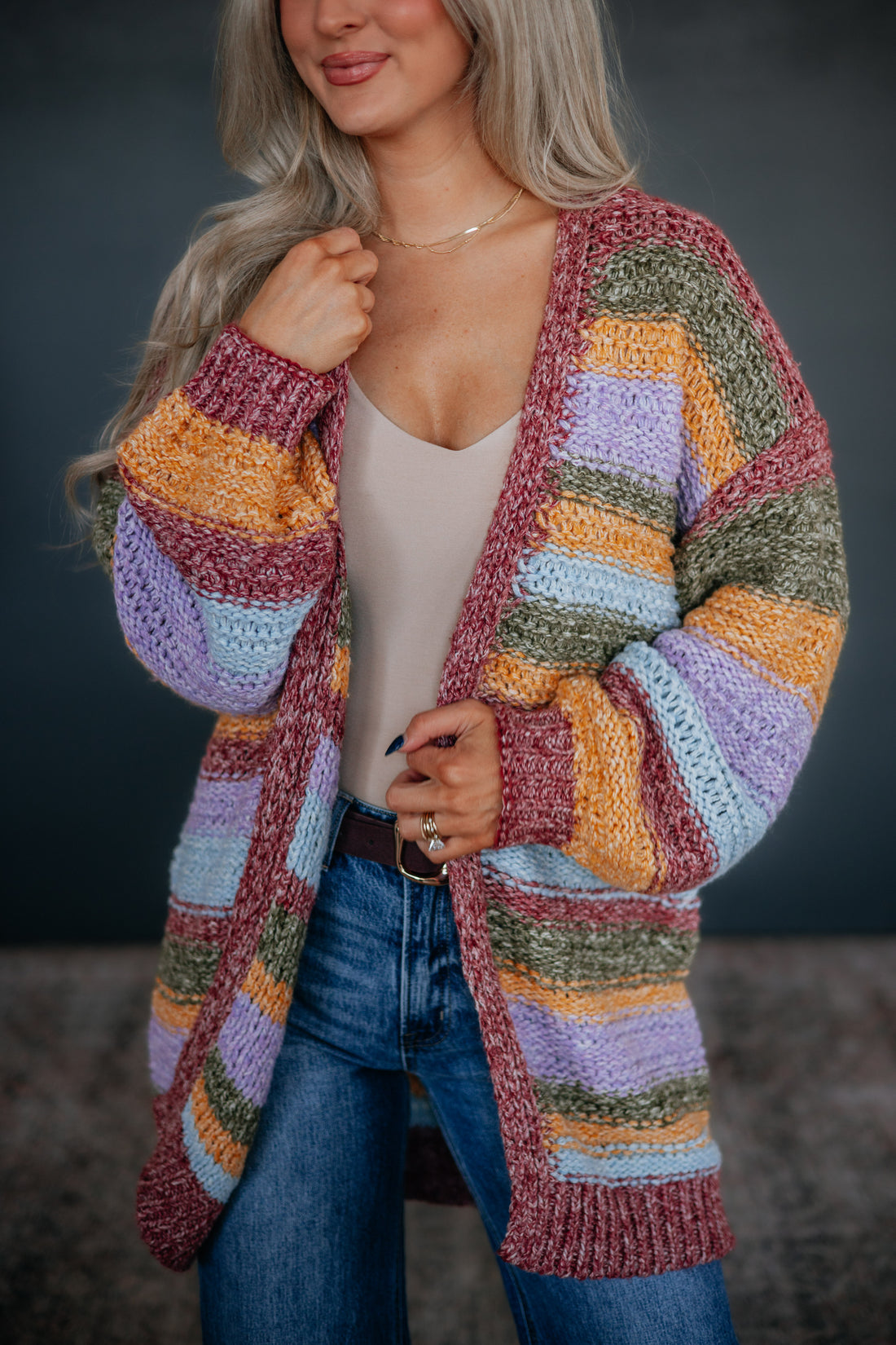 Klaudie Striped Cardigan