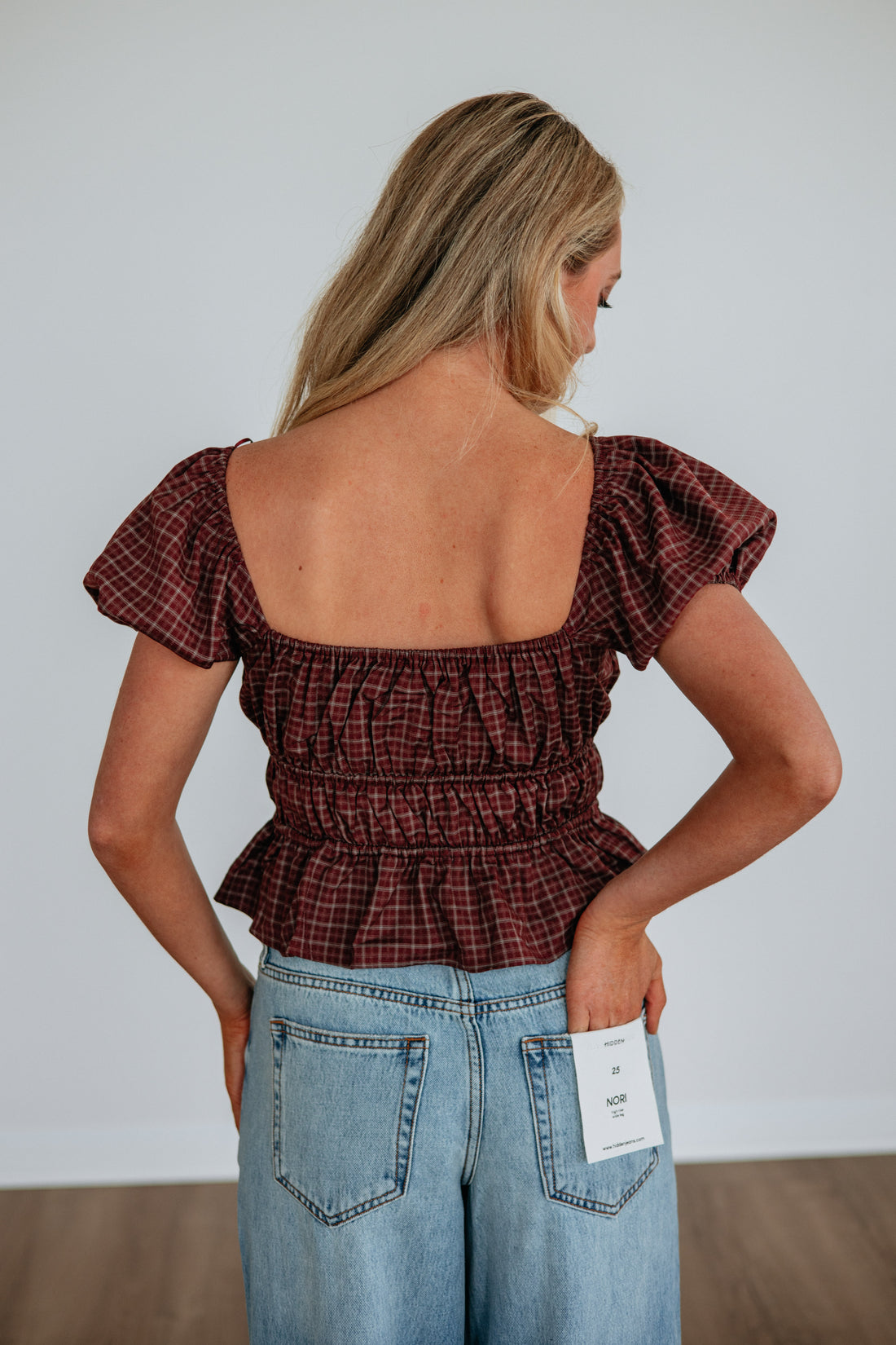Perlette Plaid Top